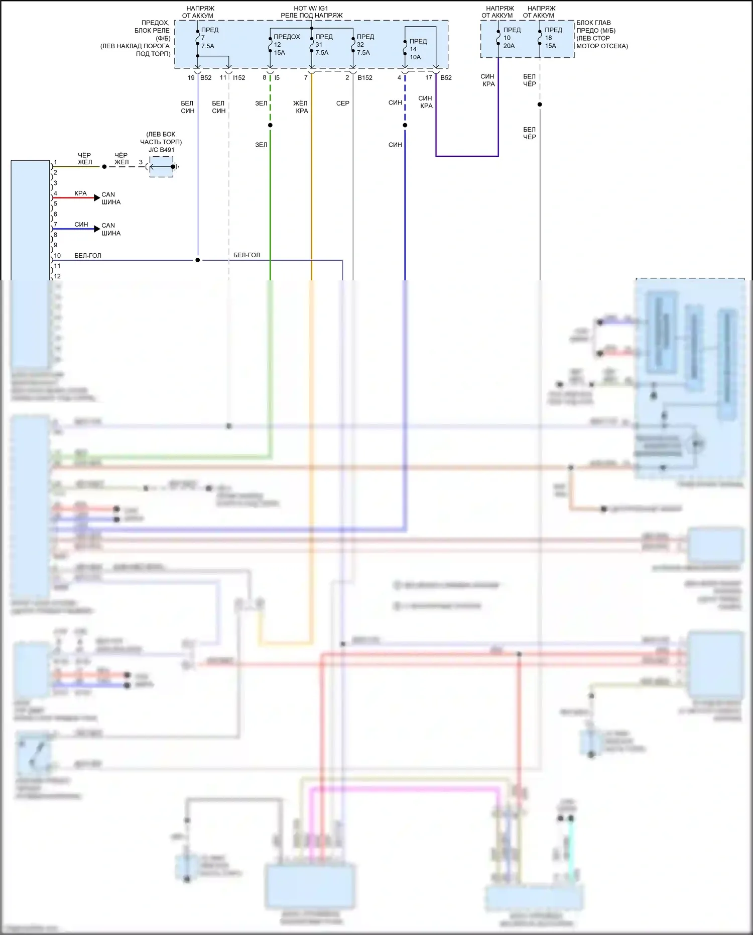 Outback Subaru BR рестайлинг (2012-2014): Электросхема иммобилайзера 