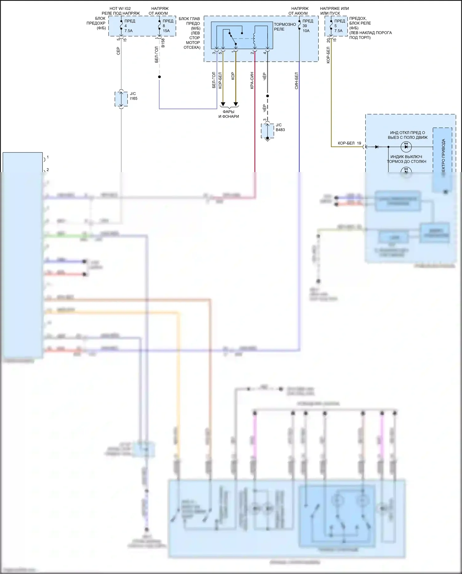 Outback Subaru BR рестайлинг (2012-2014): Электросхема стереокамеры 