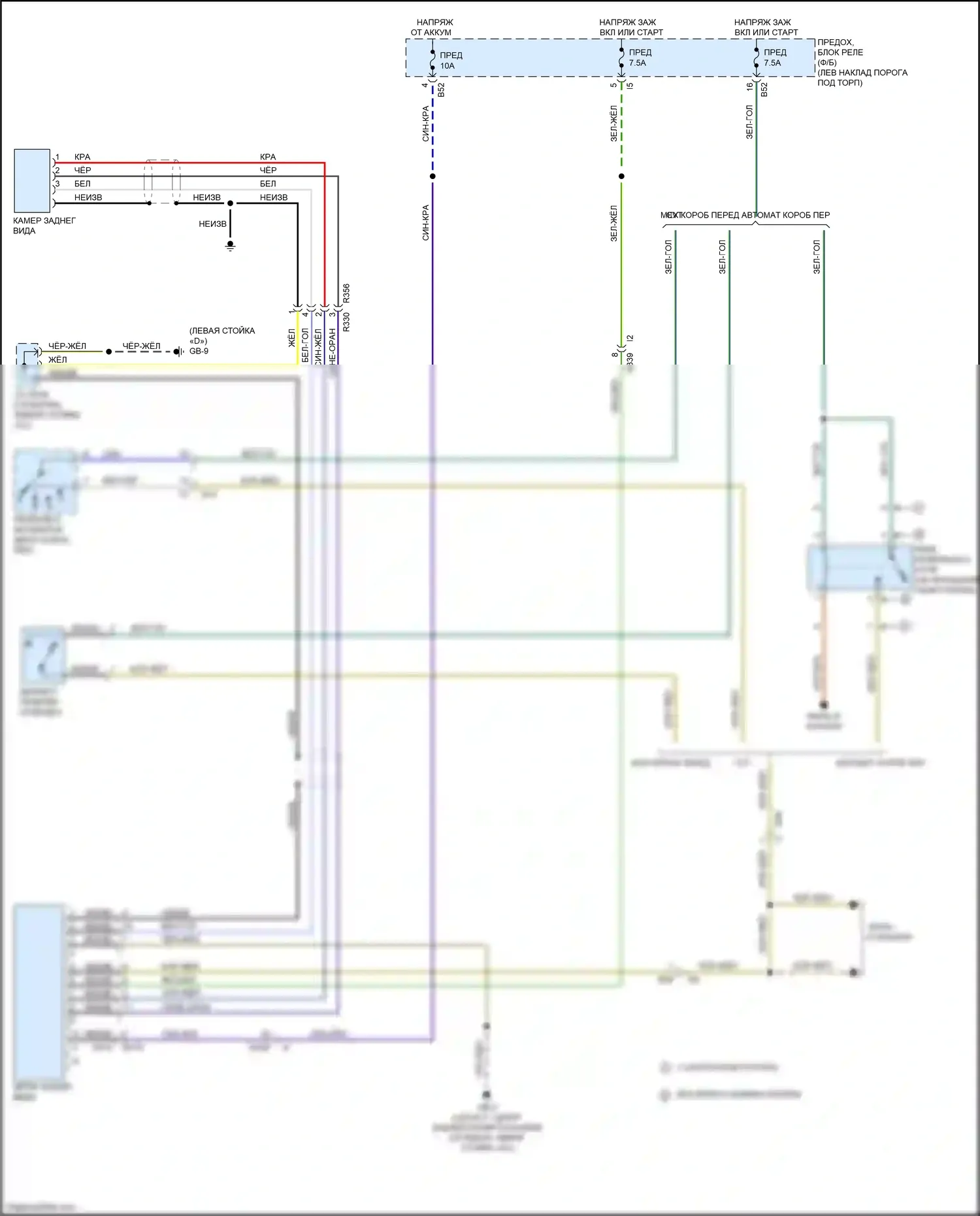 Outback Subaru BR рестайлинг (2012-2014): Автоматическая электросхема дневного/ночного зеркала, с дисплеем homelink и задней камерой 