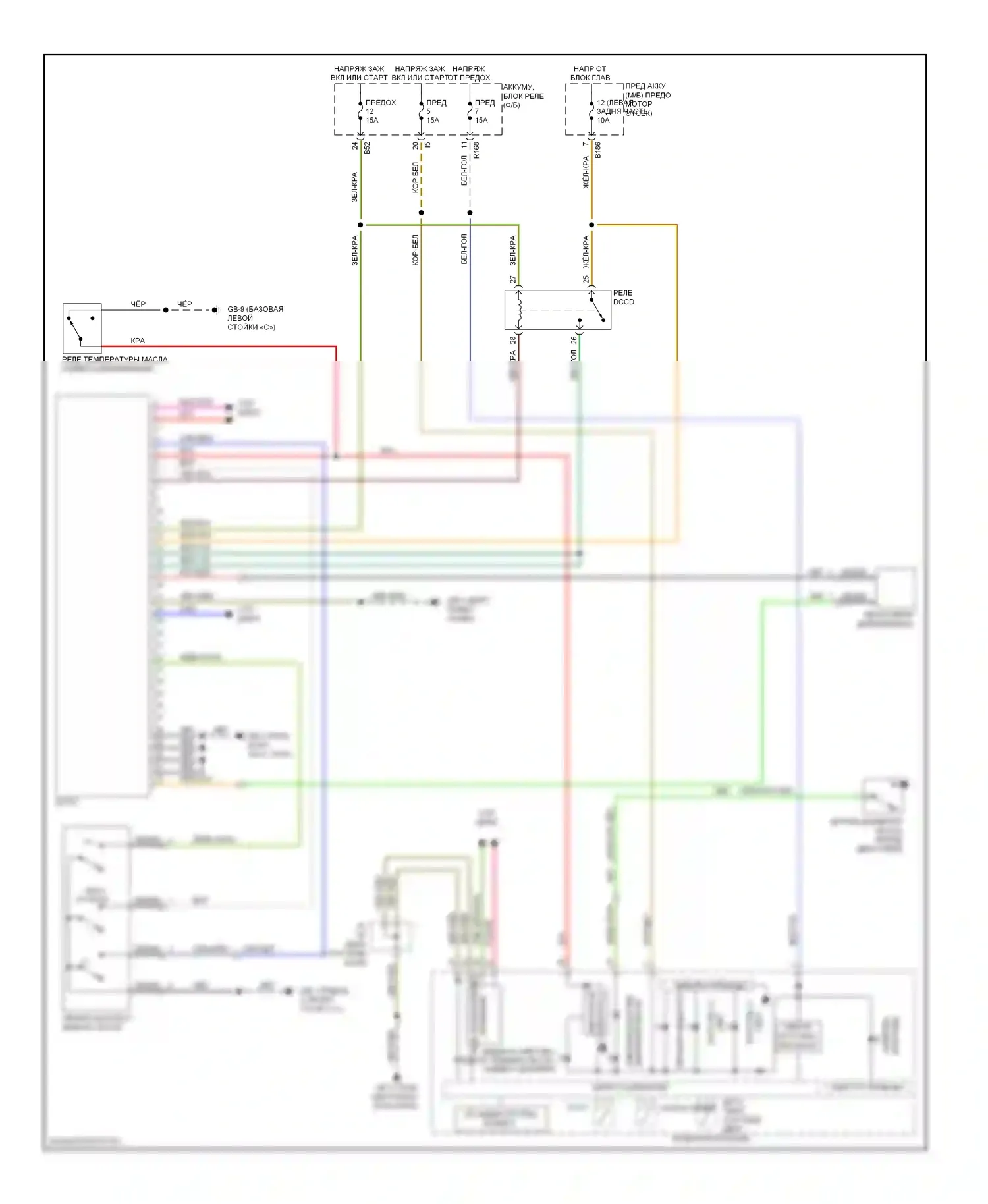 Outback Subaru BR (2009-2012): Электросхема блокировки центрального дифференциала 