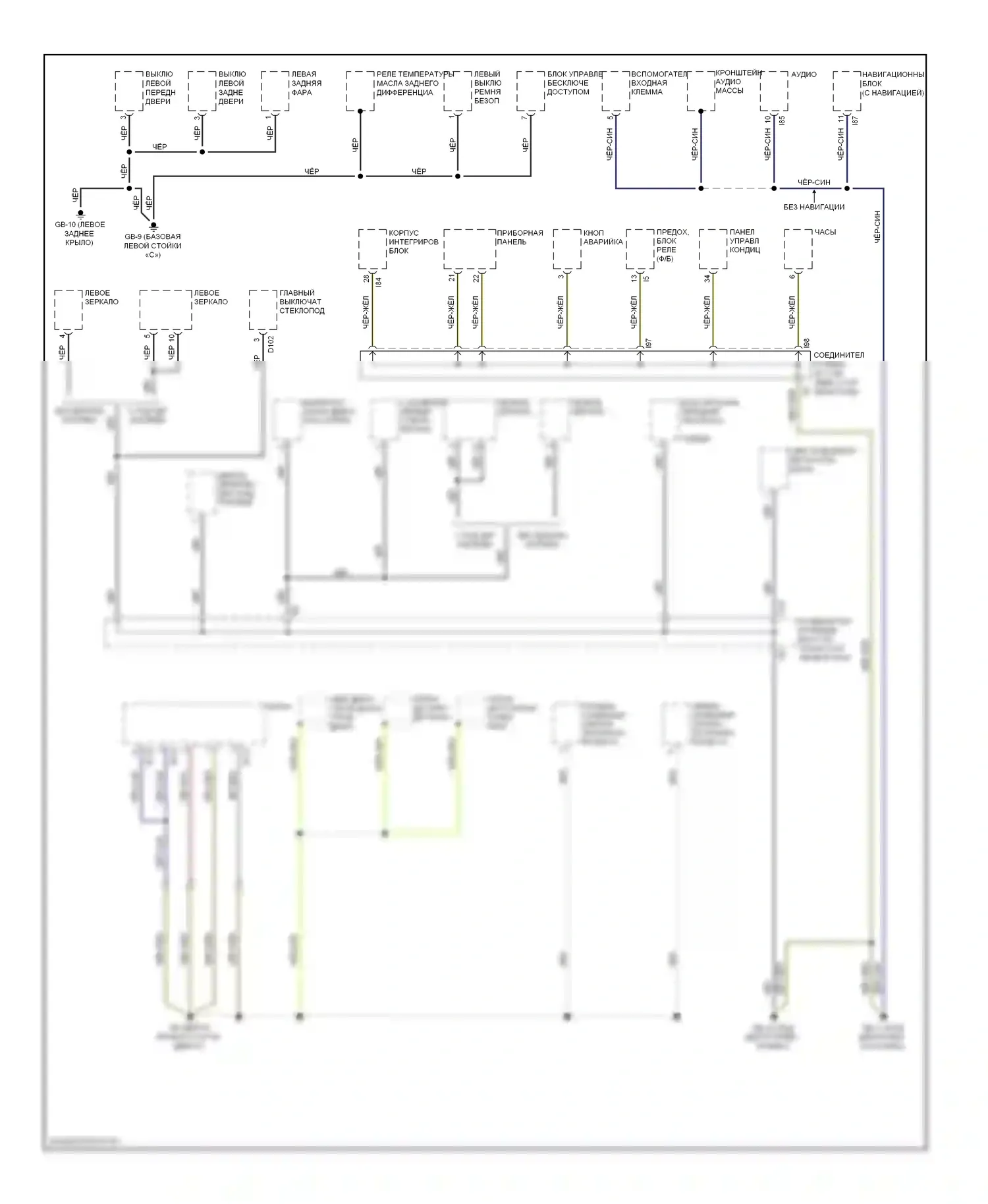 Outback Subaru BR (2009-2012): Электросхема разводки массы, wrx sti (2 из 2) 