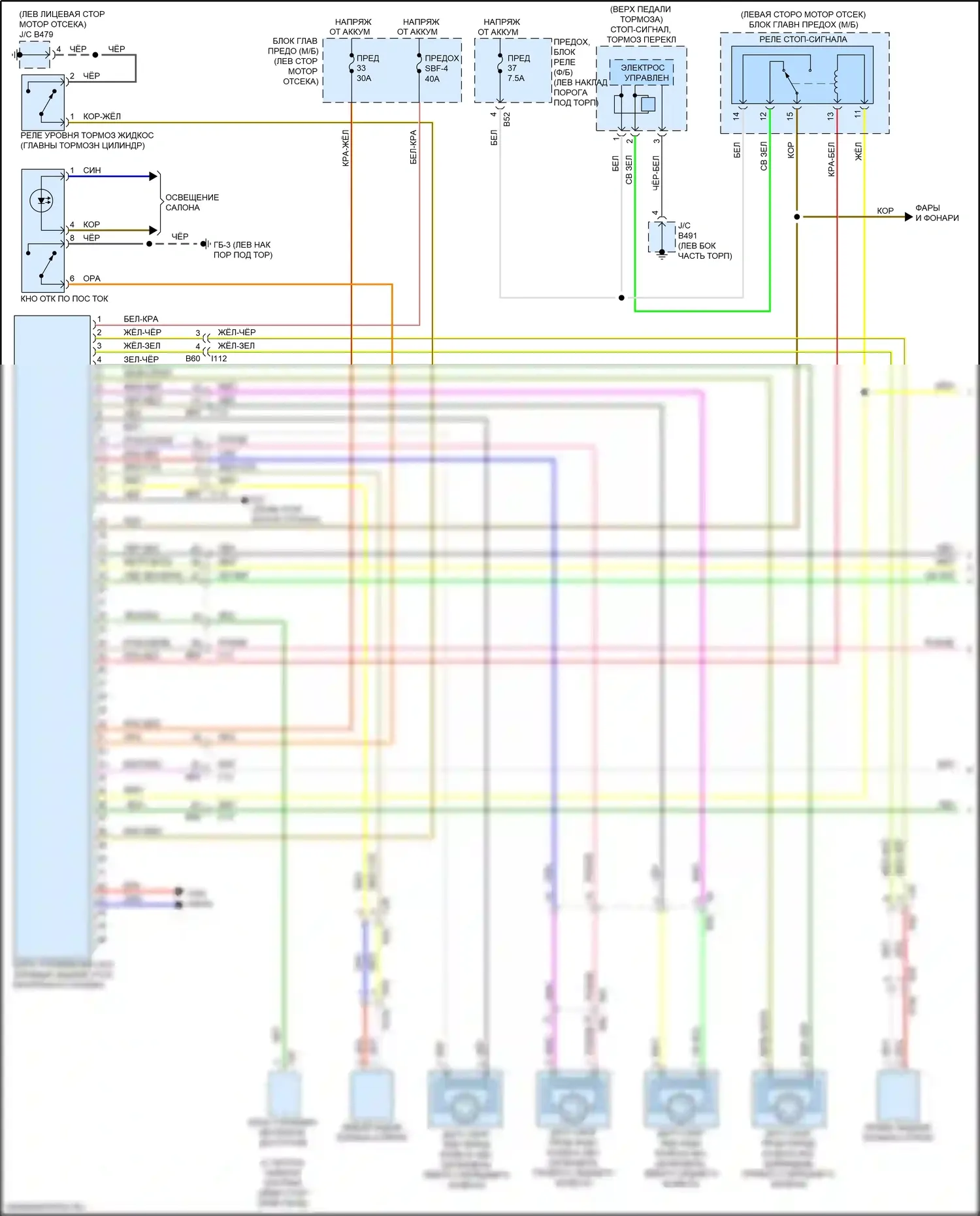 Outback Subaru BS рестайлинг (2017-2021): Антиблокировочная система abs электросхема (1 из 2) 