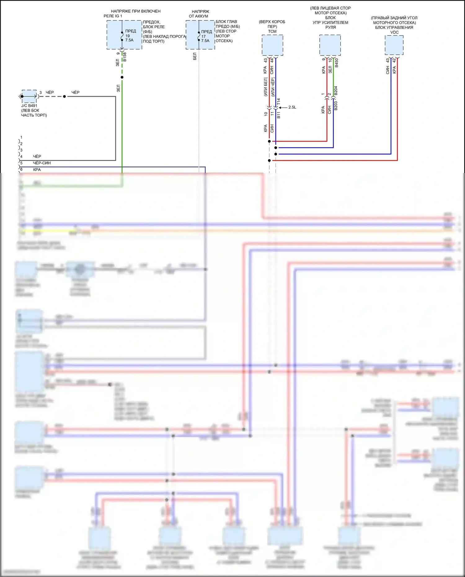 Outback Subaru BS рестайлинг (2017-2021): Can шина электросхема (1 из 2) 