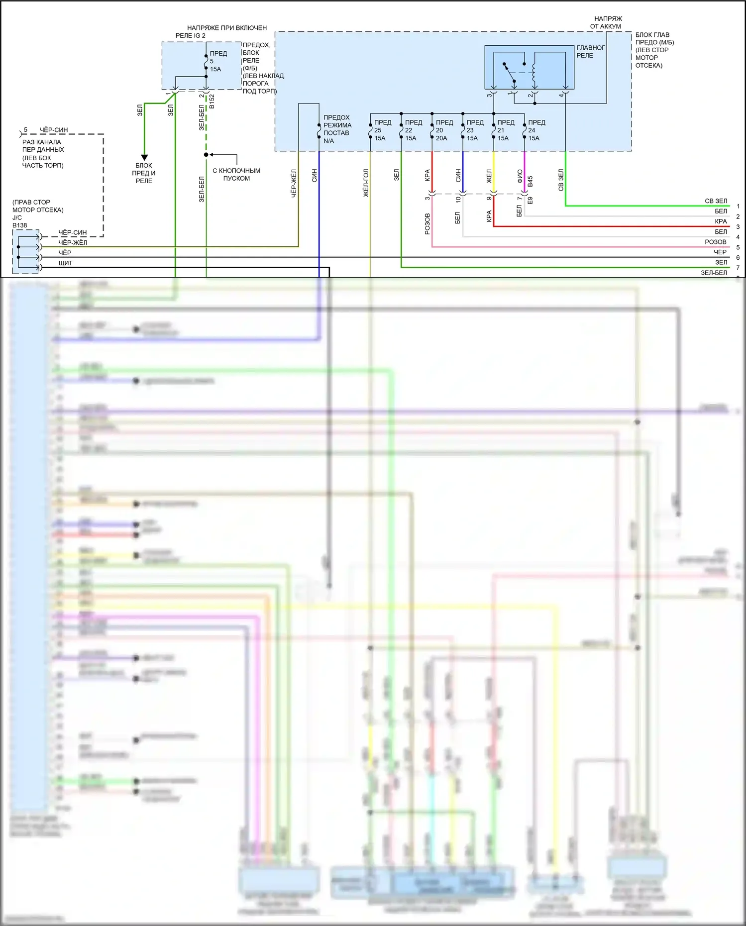 Outback Subaru BS рестайлинг (2017-2021): Электросхема двигателя 2.5l (1 из 5) 