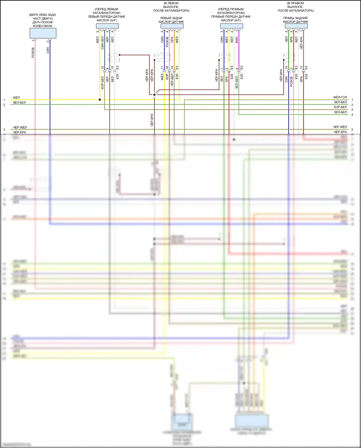Outback Subaru BS рестайлинг (2017-2021): Электросхема двигателя 3.6л (5 из 6) 