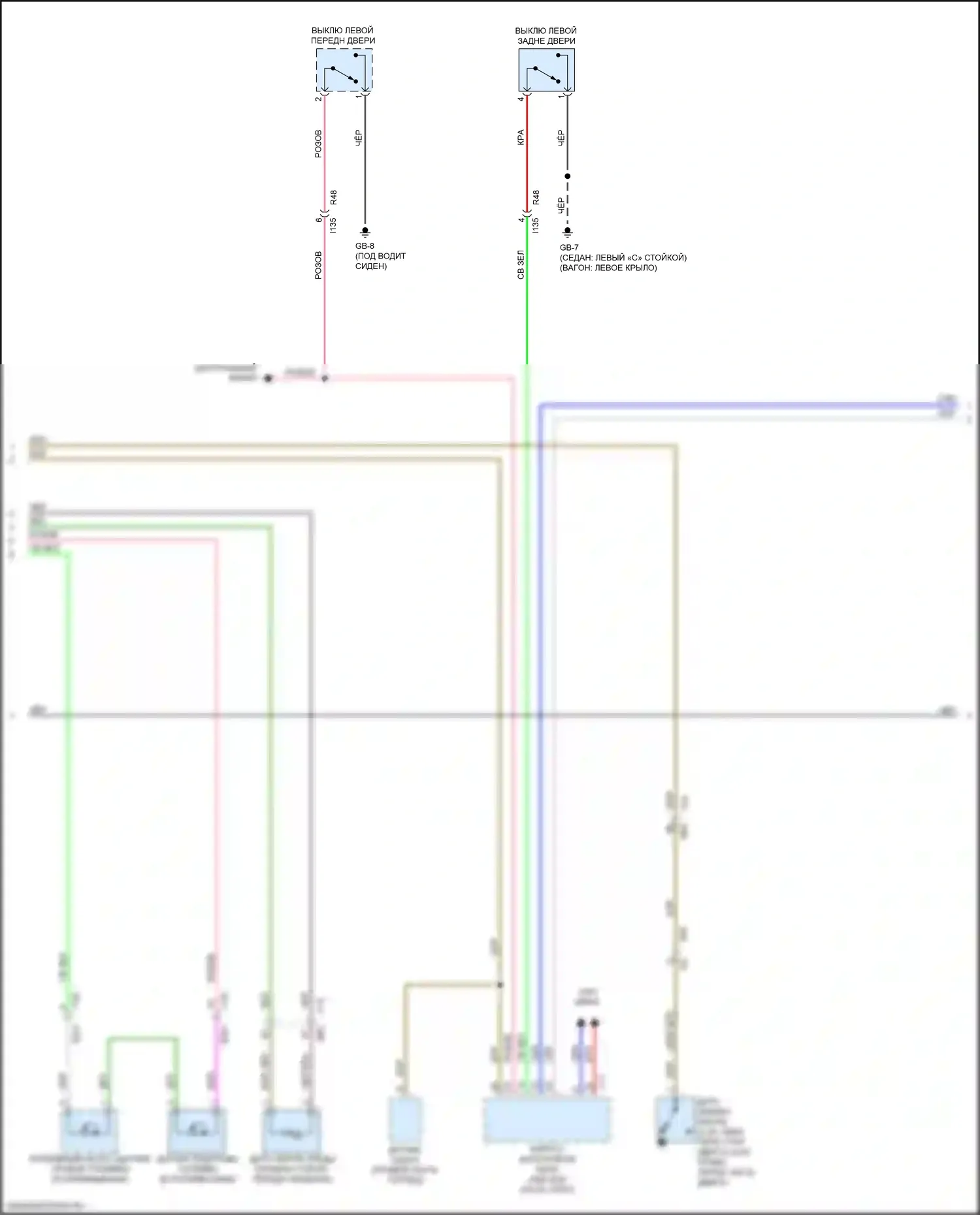 Outback Subaru BS рестайлинг (2017-2021): Электросхема приборной панели (2 из 3) 