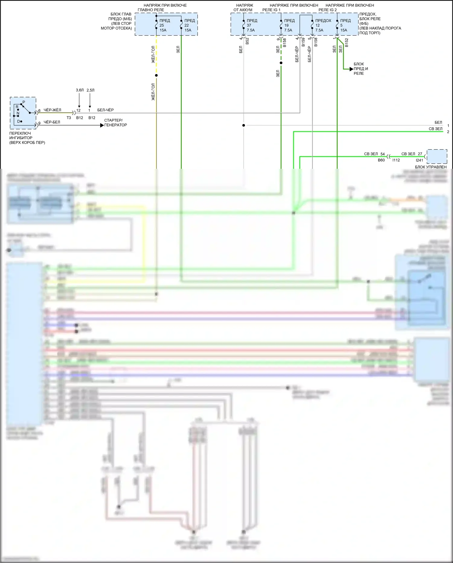 Outback Subaru BS рестайлинг (2017-2021): Электросхема зрения (1 из 2) 