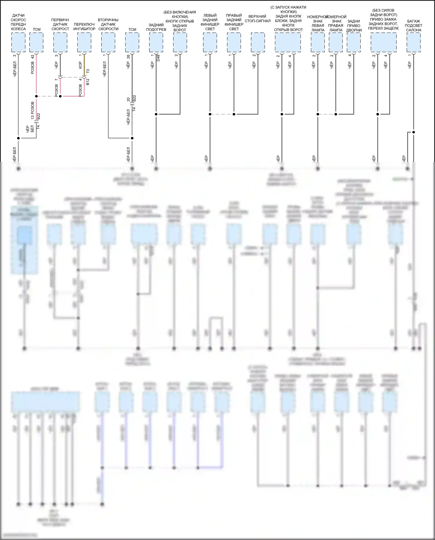 Outback Subaru BS рестайлинг (2017-2021): Электросхема точек подключения масс (4 из 4) 