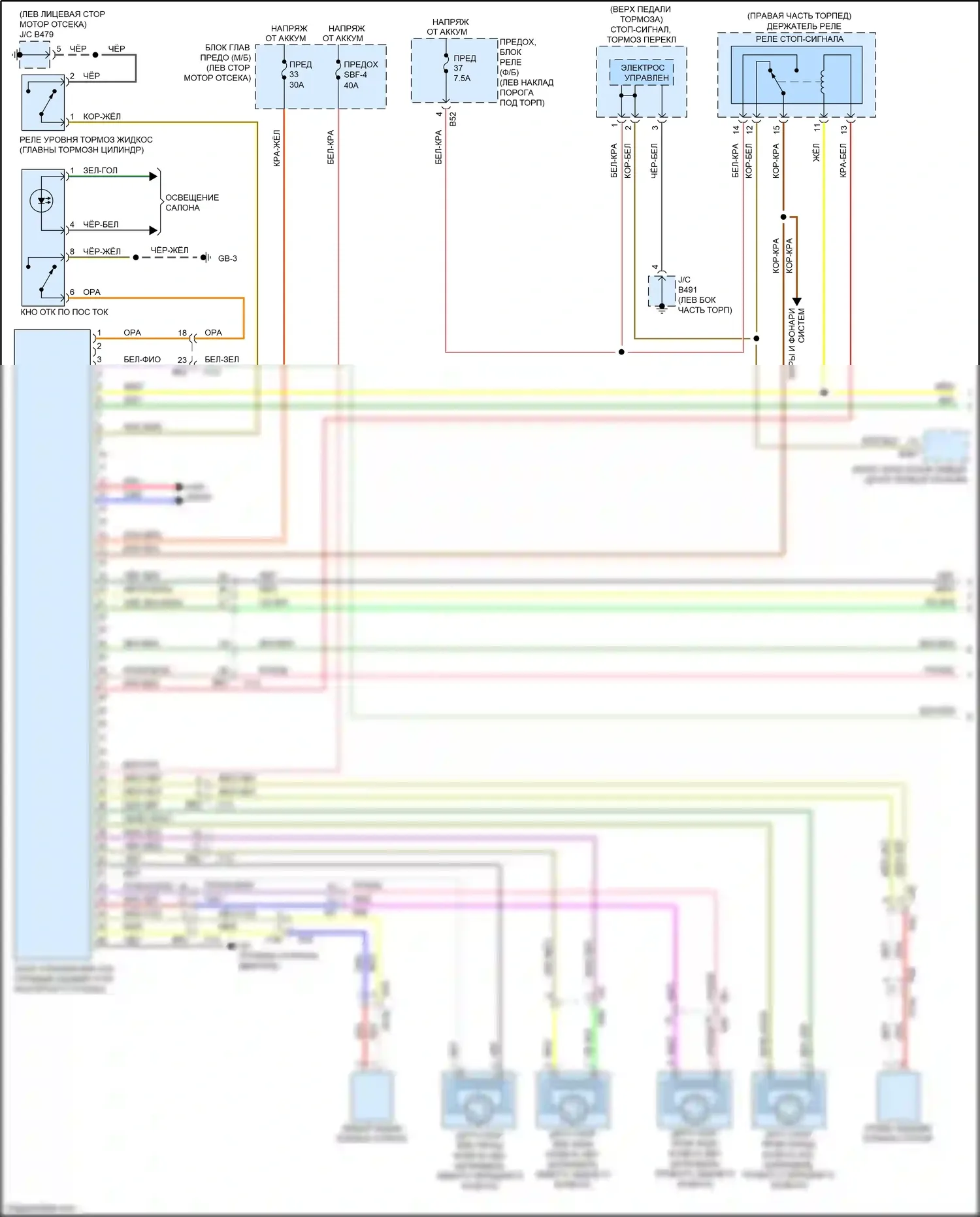 Outback Subaru BS (2014-2018): Антиблокировочная система abs электросхема (1 из 2) 