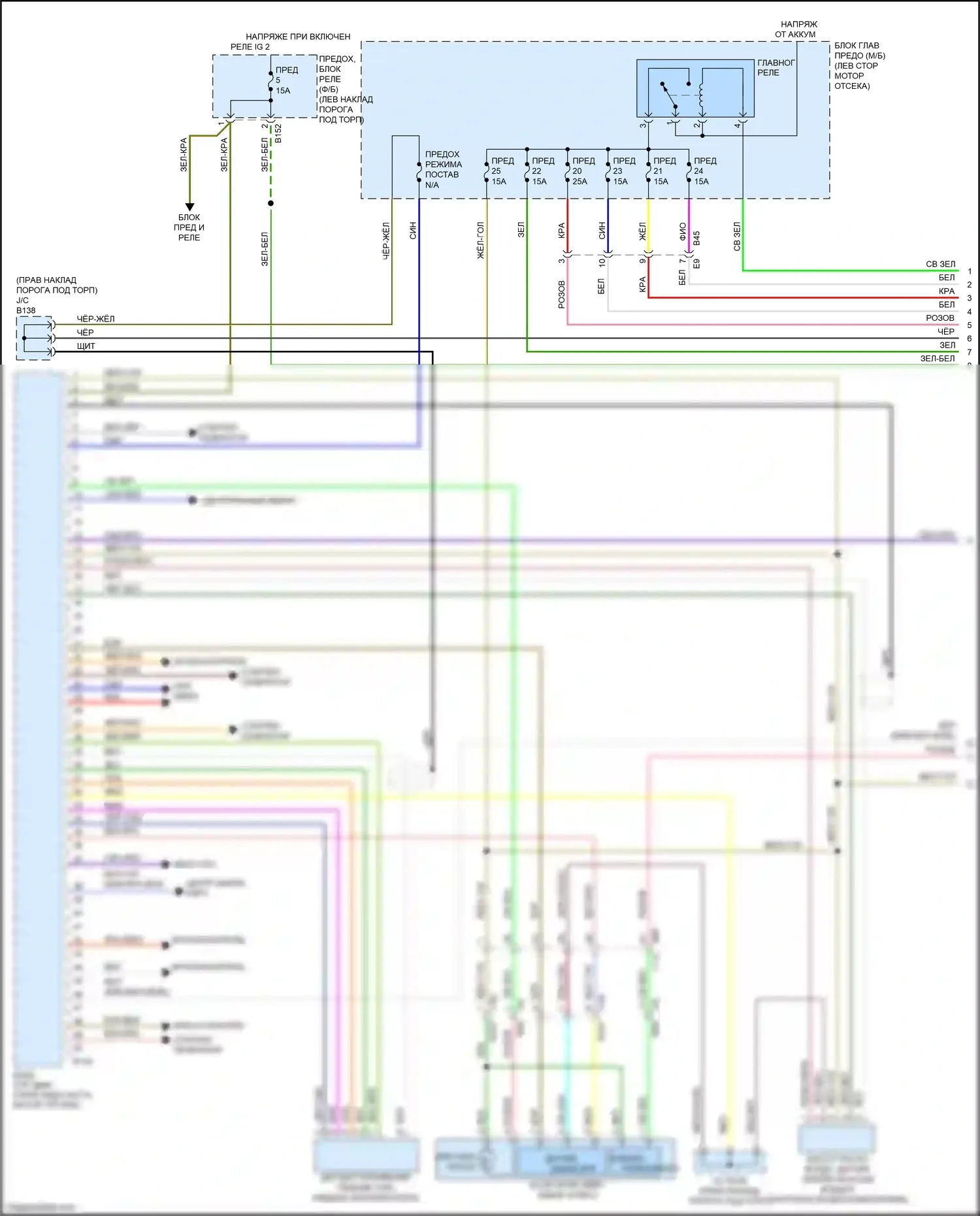 Outback Subaru BS (2014-2018): Электросхема двигателя 2.5l (1 из 5) 