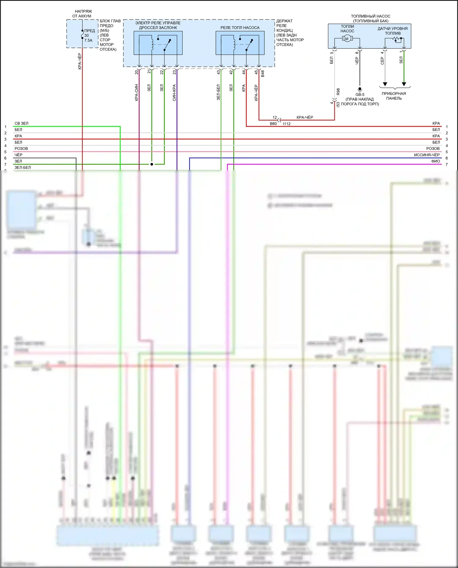 Outback Subaru BS (2014-2018): Электросхема двигателя 2.5l (2 из 5) 