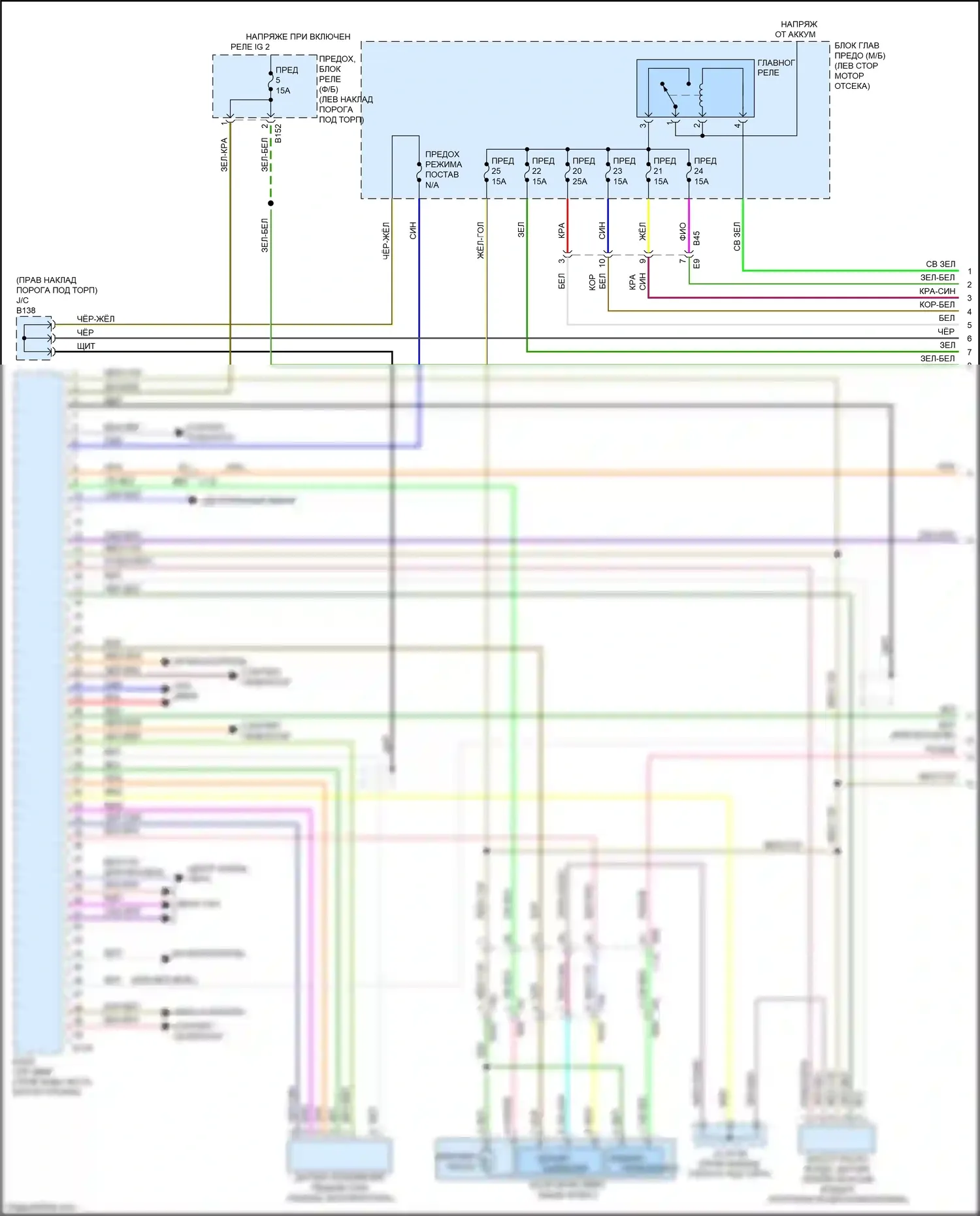 Outback Subaru BS (2014-2018): Электросхема двигателя 3.6л (1 из 6) 