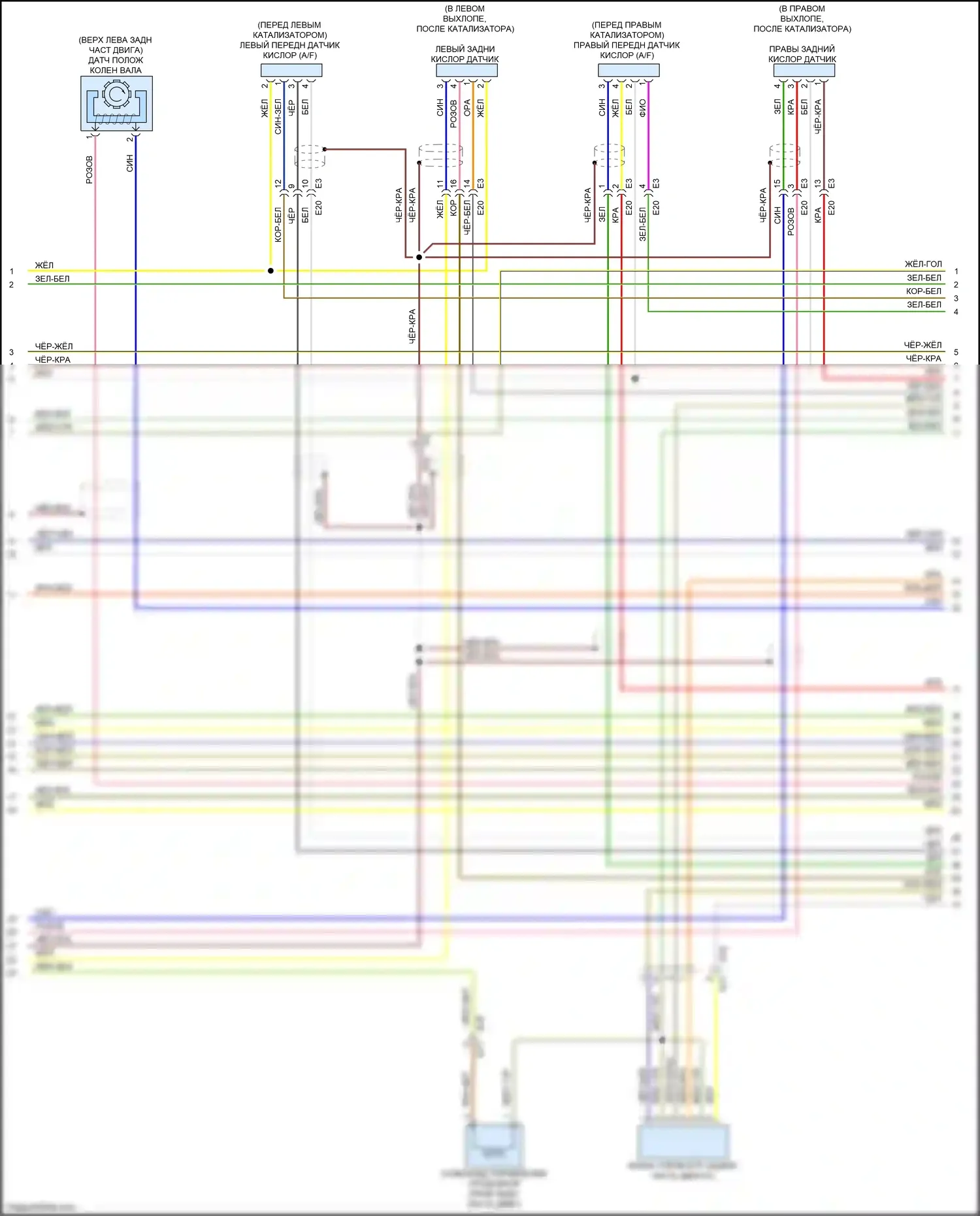 Outback Subaru BS (2014-2018): Электросхема двигателя 3.6л (5 из 6) 