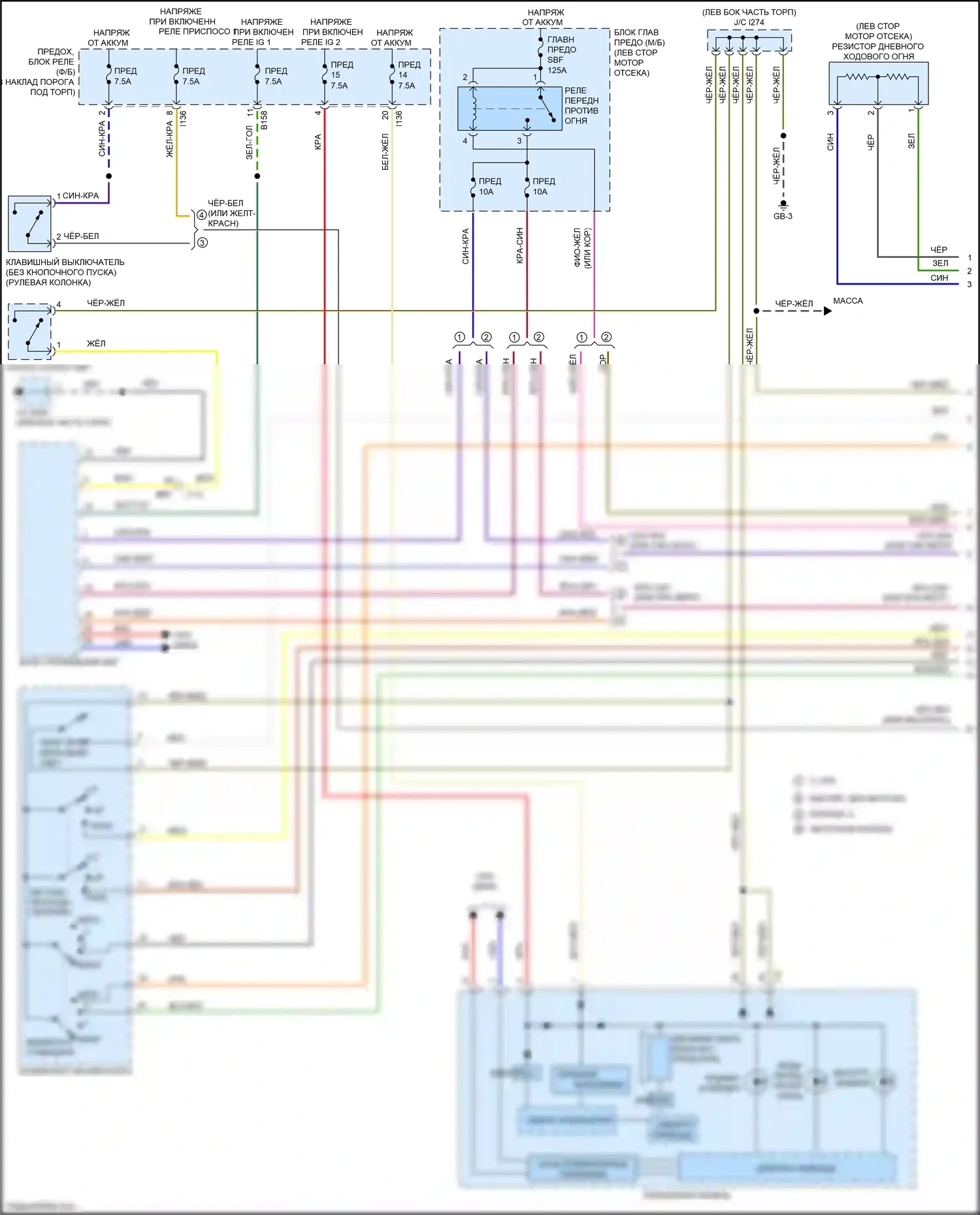 Outback Subaru BS (2014-2018): Электросхема фар (1 из 3) 