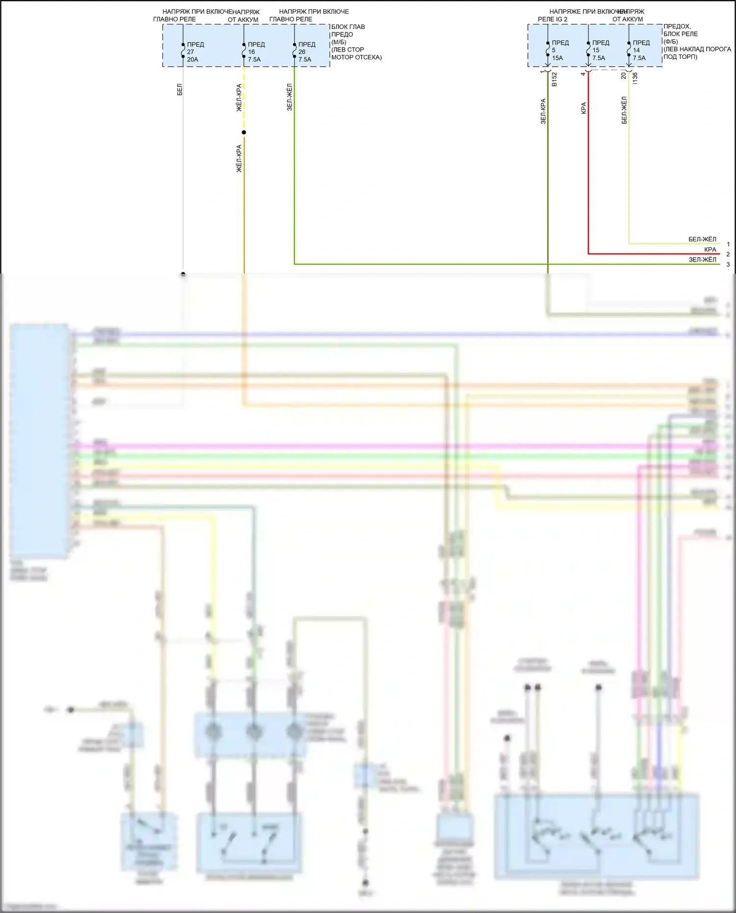 Outback Subaru BS (2014-2018): 3.6l, электросхема соединений коробки передач (1 из 2) 