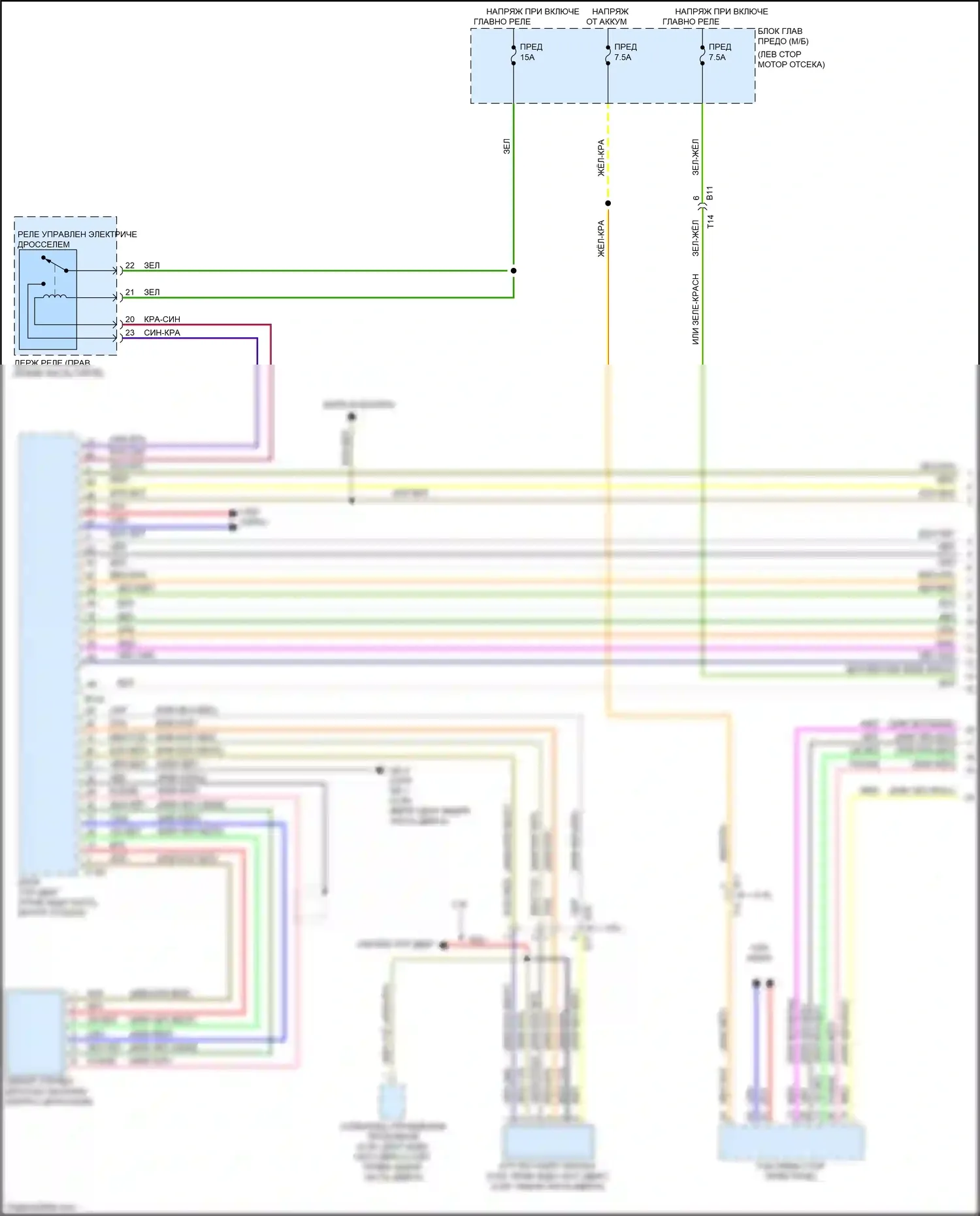 Outback Subaru BS (2014-2018): Электросхема круиз-контроля (1 из 3) 