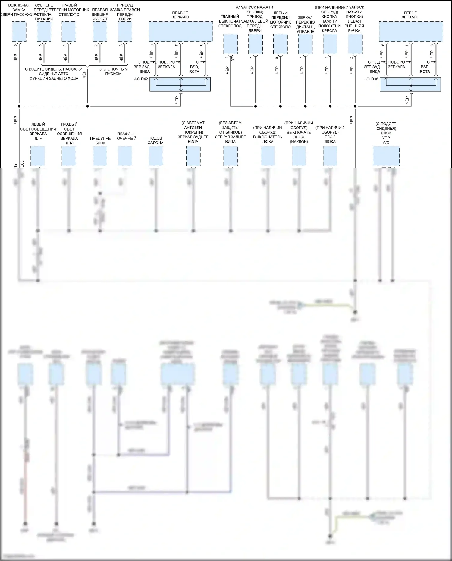 Outback Subaru BS (2014-2018): Электросхема точек подключения масс (3 из 4) 