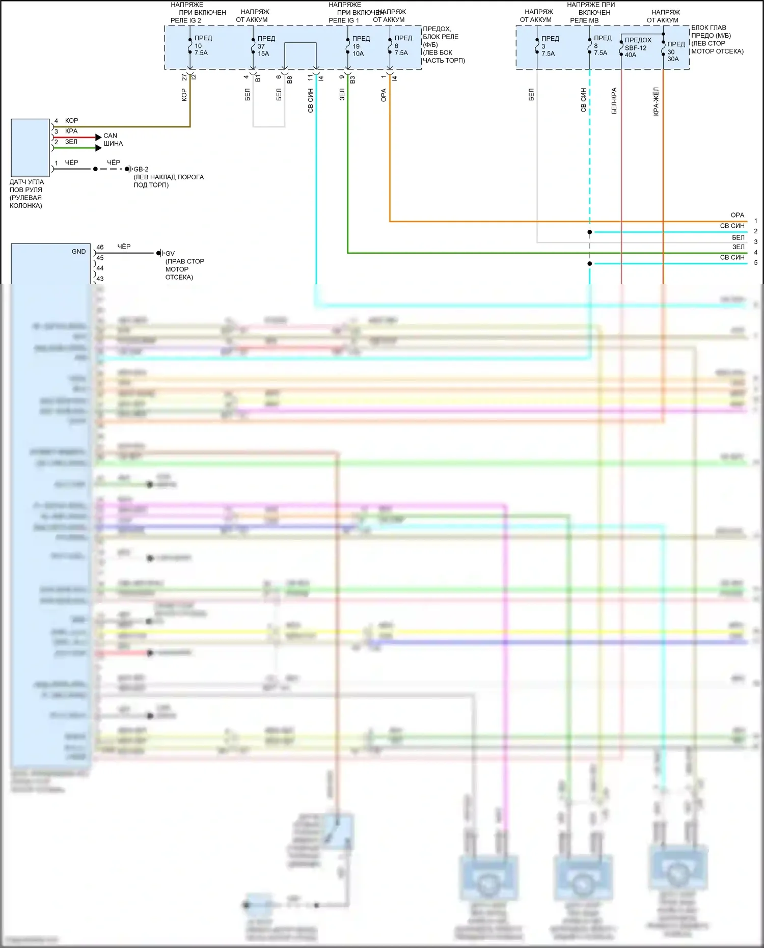 Outback Subaru BT рестайлинг (2022-2024): Антиблокировочная система abs электросхема (1 из 3) 