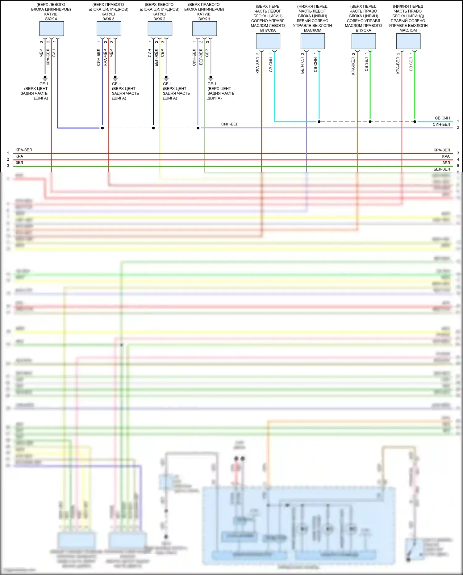 Outback Subaru BT рестайлинг (2022-2024): Электросхема двигателя 2.5l (4 из 5) 