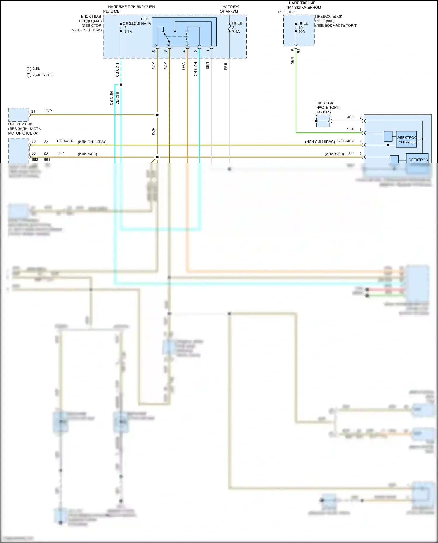 Outback Subaru BT рестайлинг (2022-2024): Электросхема фар и фонарей (4 из 4) 