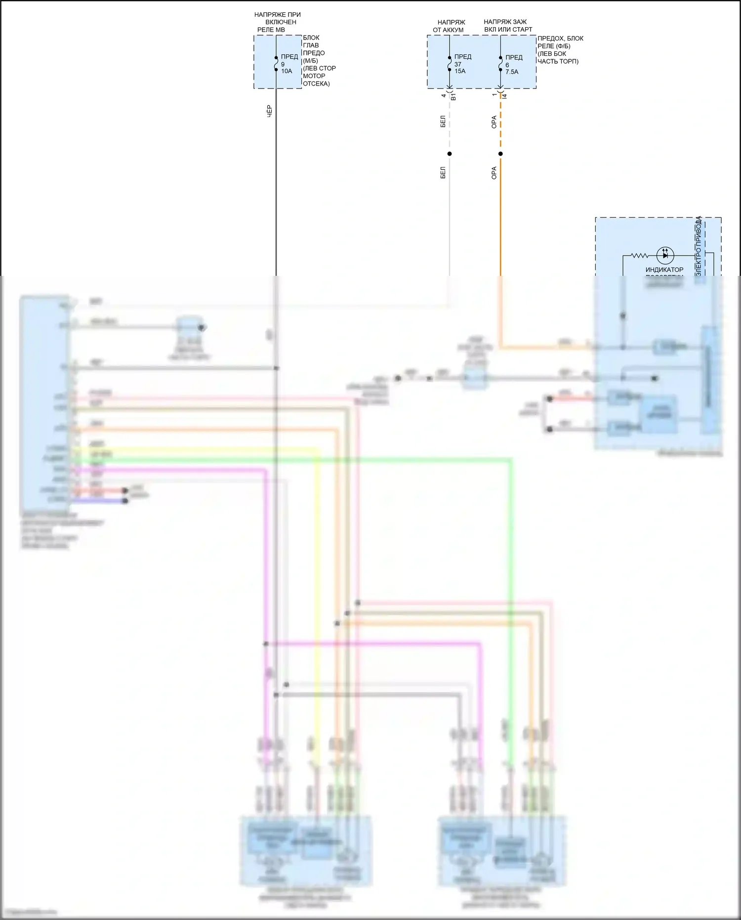 Outback Subaru BT рестайлинг (2022-2024): Электросхема корректора фар 