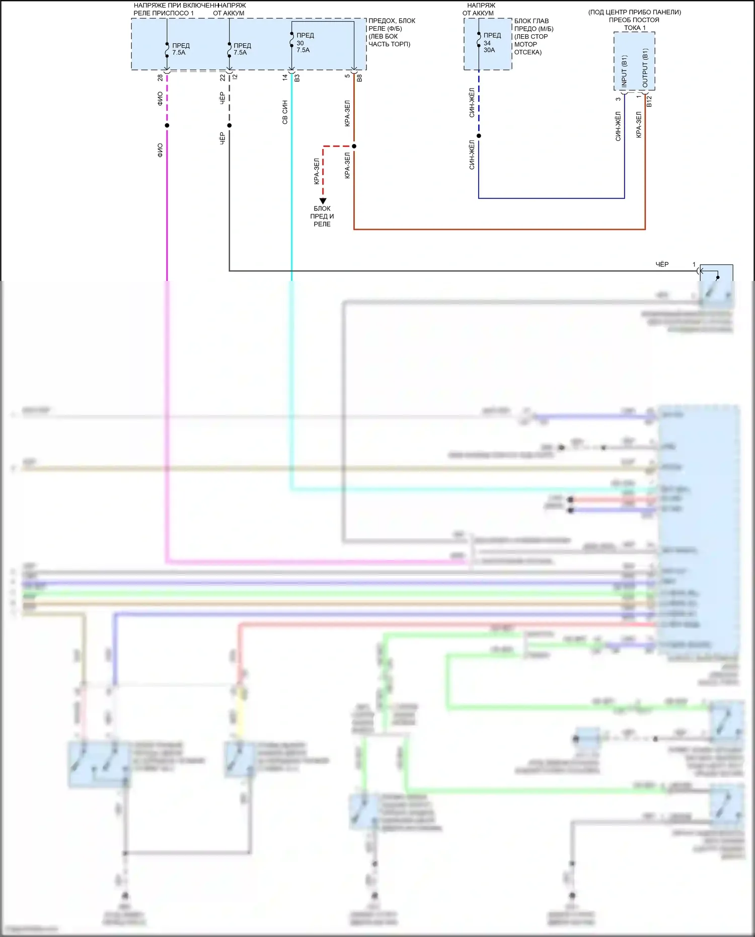 Outback Subaru BT рестайлинг (2022-2024): Электросхема освещения салона (3 из 3) 