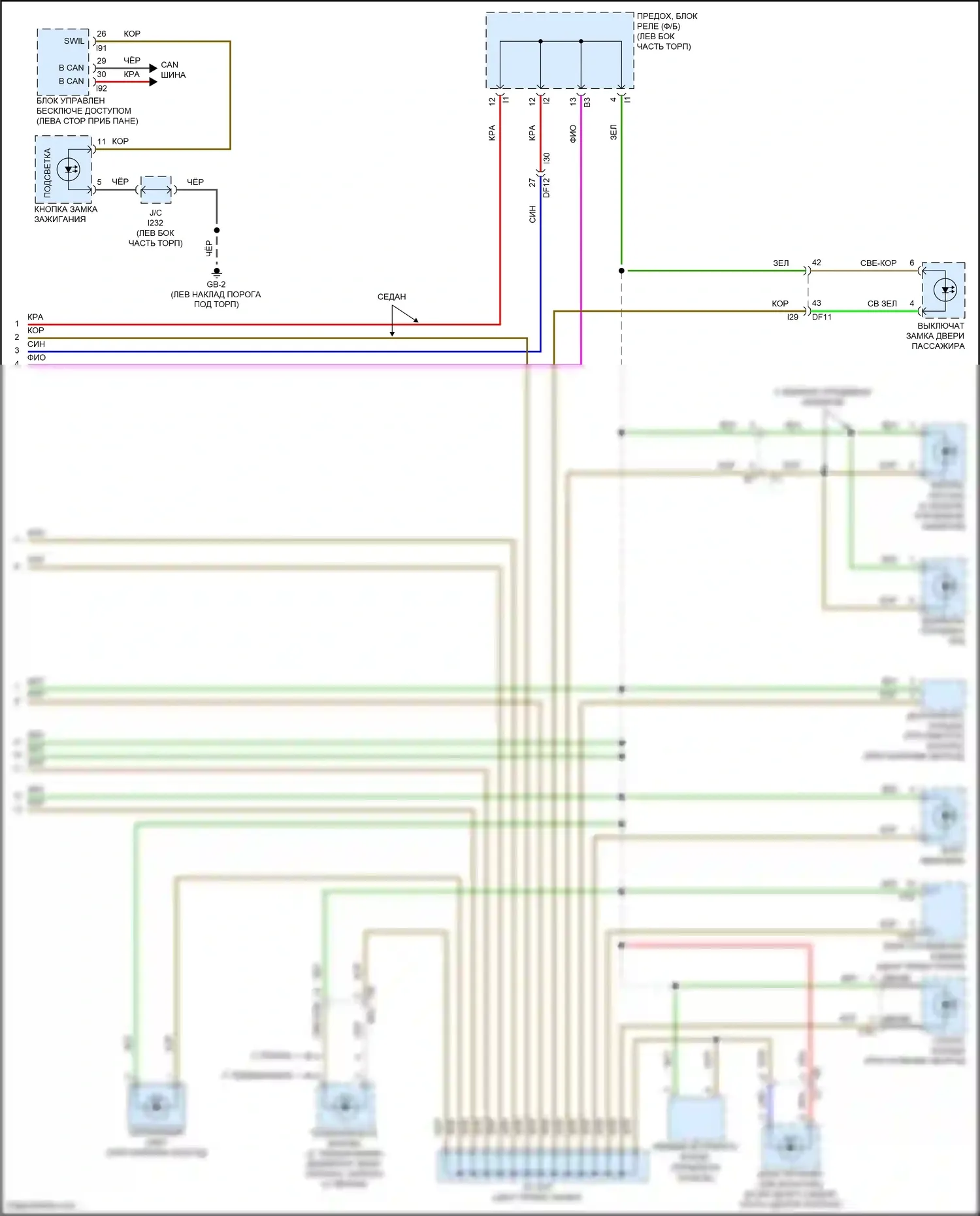 Outback Subaru BT рестайлинг (2022-2024): Электросхема подсветки приборной панели (3 из 3) 