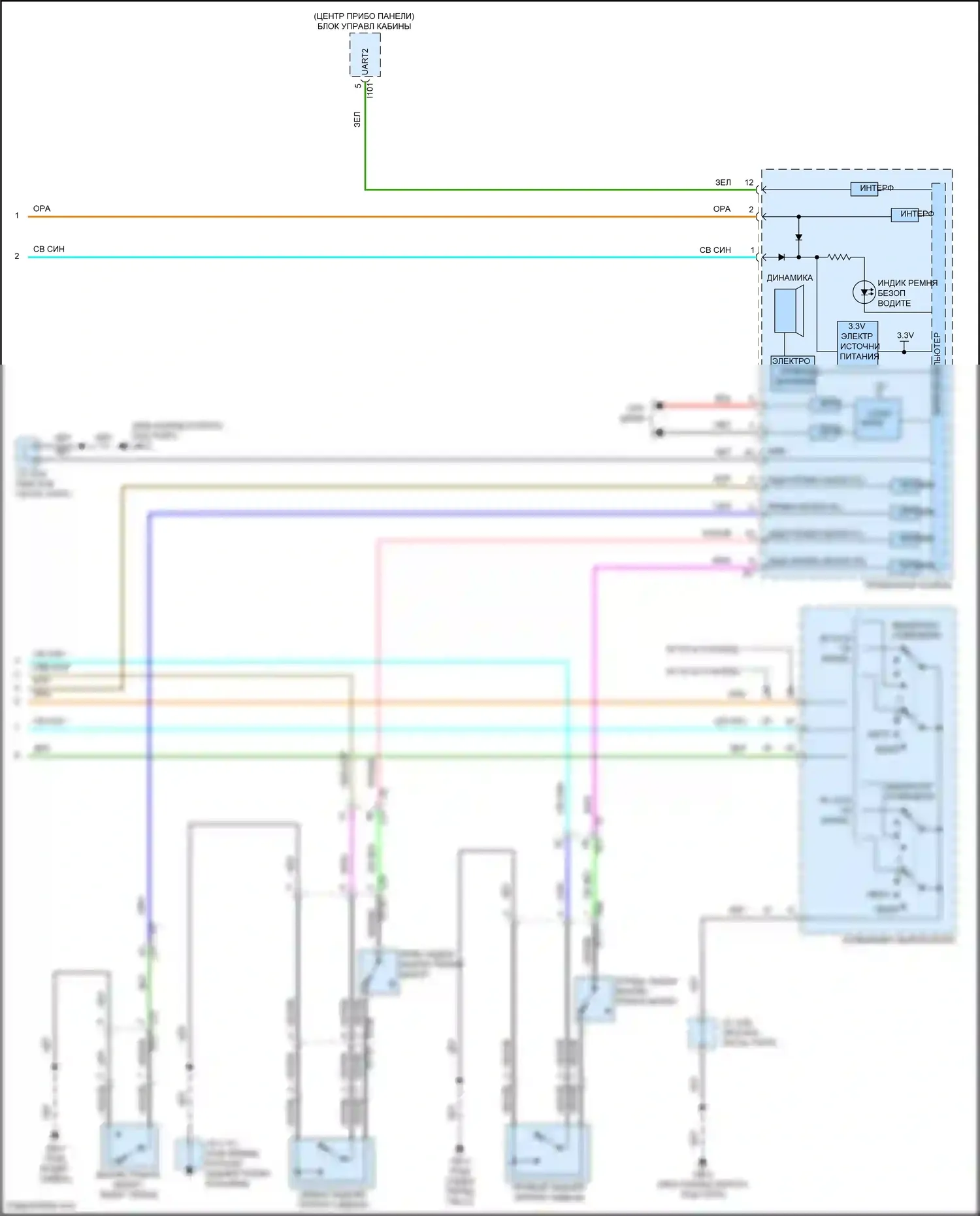 Outback Subaru BT рестайлинг (2022-2024): Электросхема утора 
