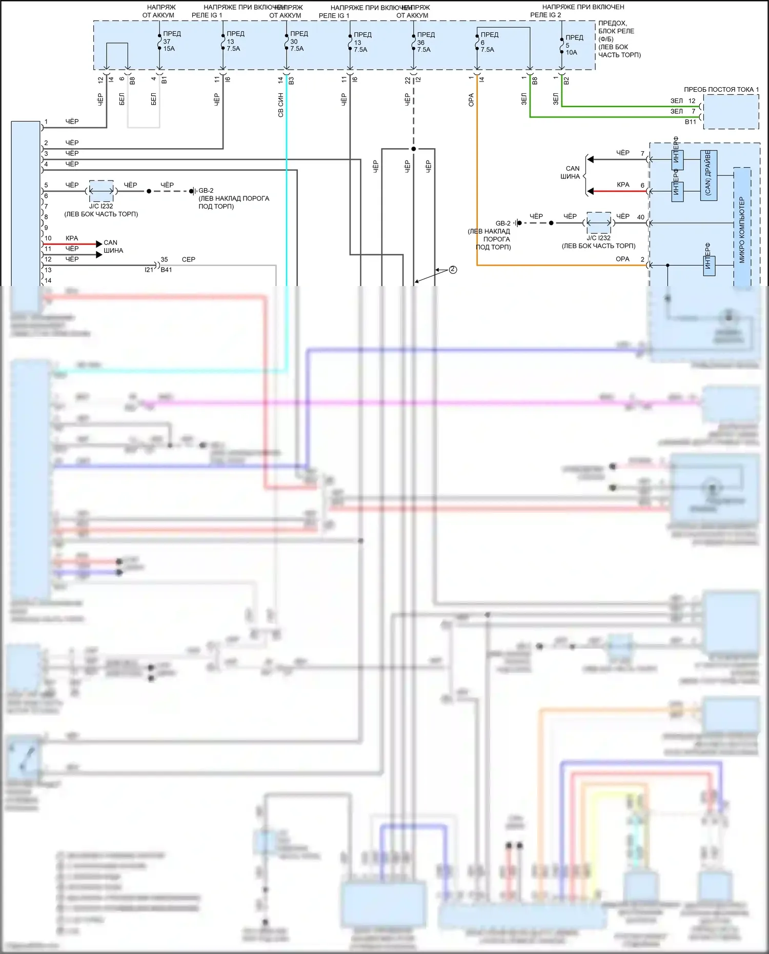 Outback Subaru BT рестайлинг (2022-2024): Электросхема иммобилайзера 
