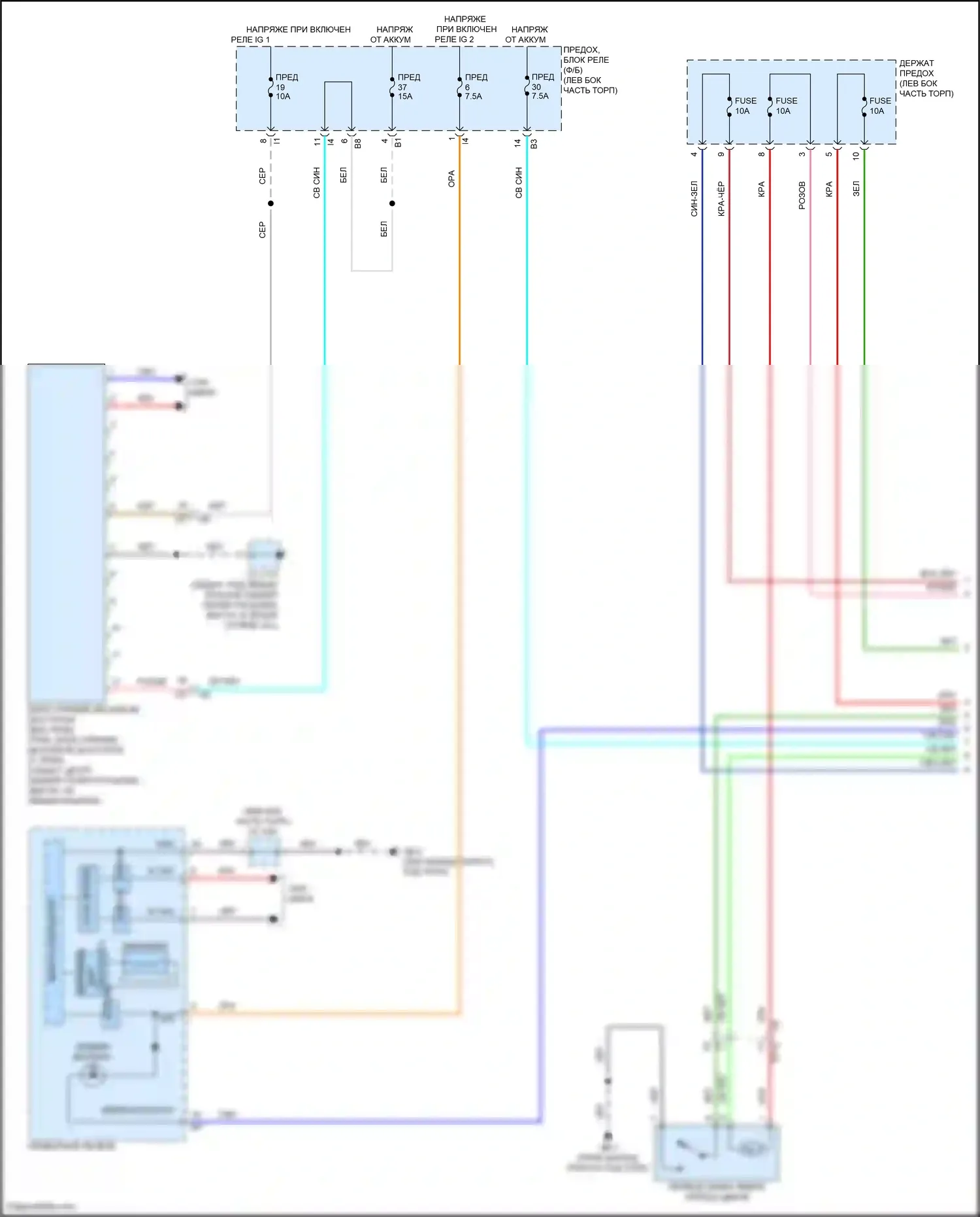 Outback Subaru BT рестайлинг (2022-2024): Электросхема защиты от взлома, без системы бесключевого доступа (1 из 5) 