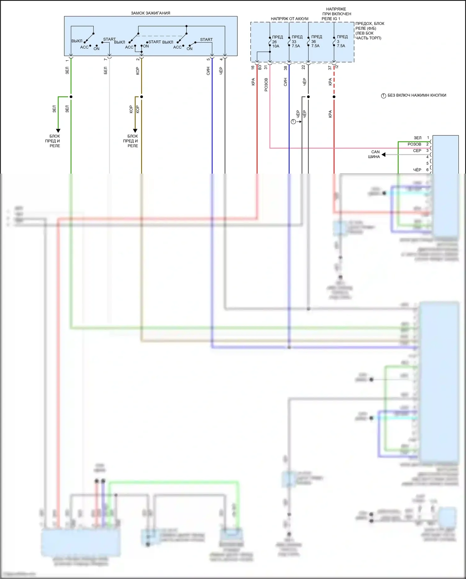 Outback Subaru BT рестайлинг (2022-2024): Электросхема защиты от взлома, без системы бесключевого доступа (5 из 5) 