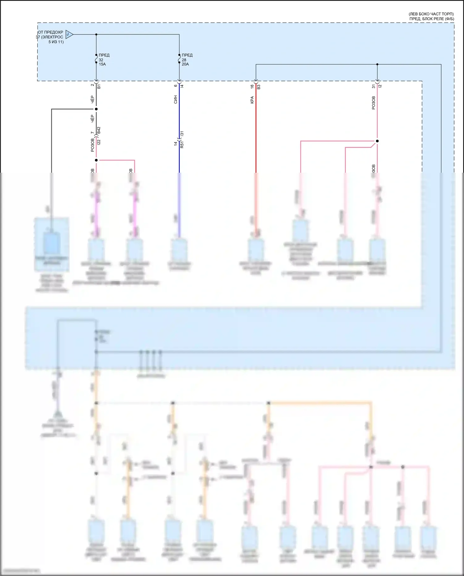 Outback Subaru BT (2019-2024): Электросхема блока предохранителей реле (6 из 11) 