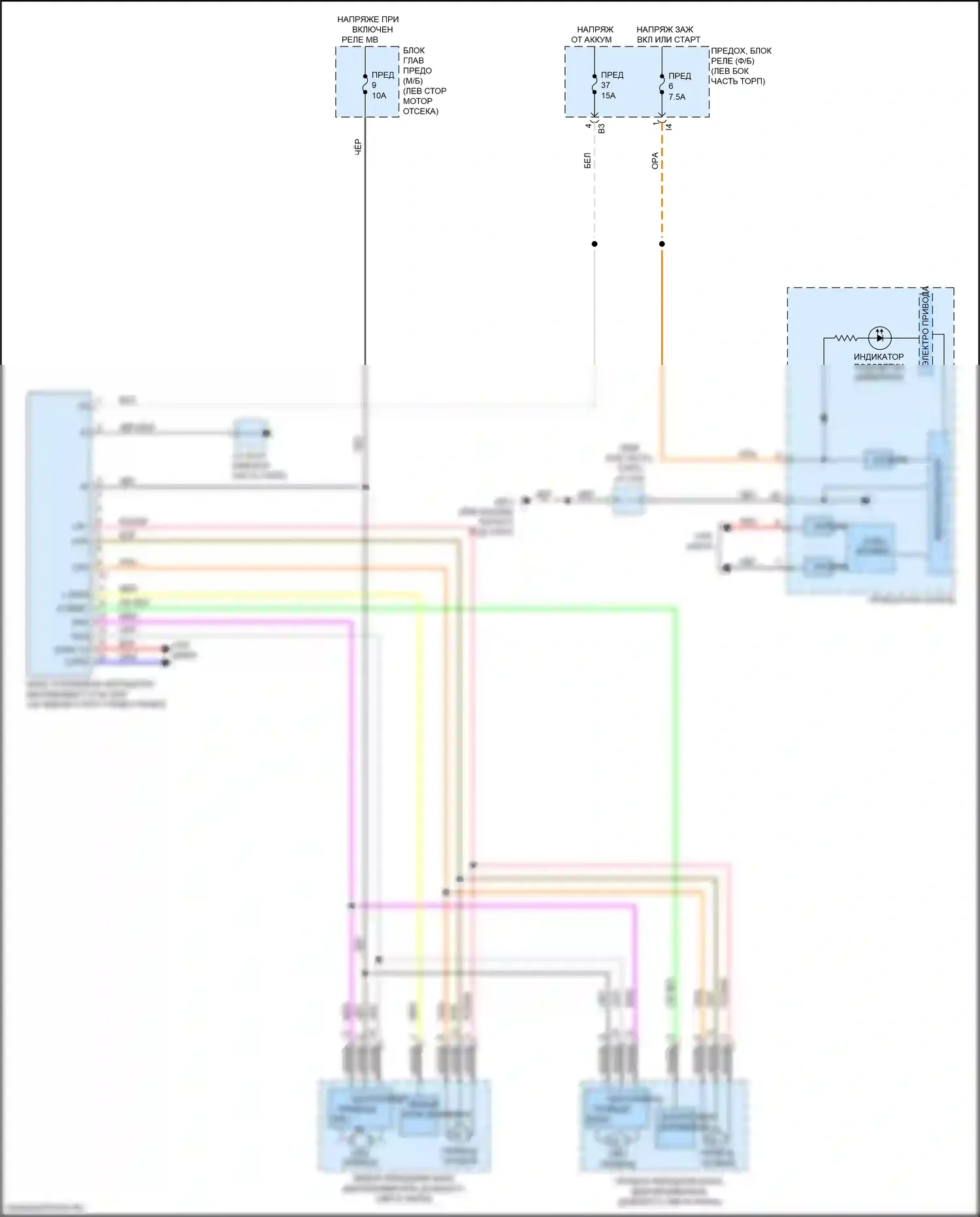 Outback Subaru BT (2019-2024): Электросхема корректора фар 