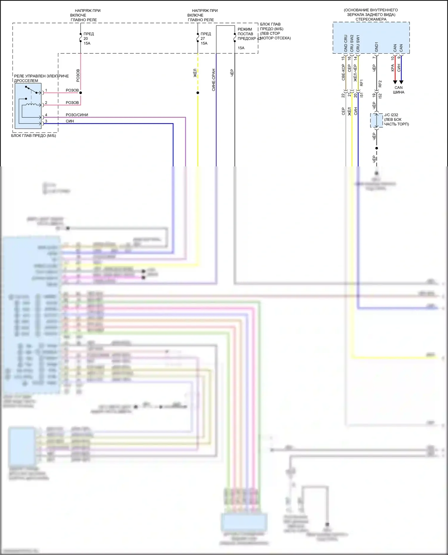 Outback Subaru BT (2019-2024): Электросхема круиз-контроля (1 из 2) 