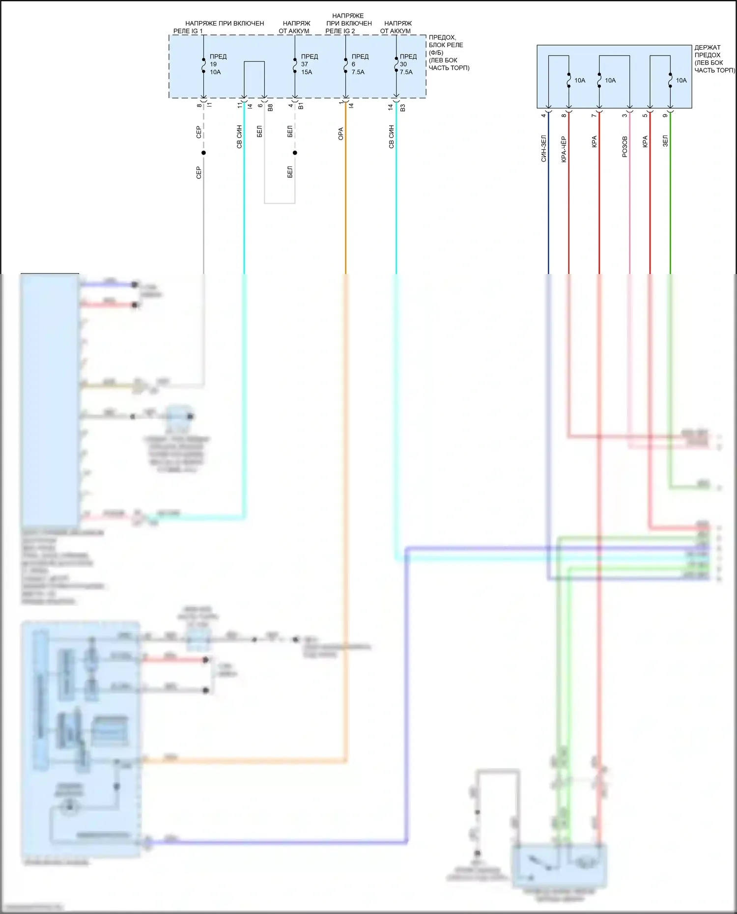 Outback Subaru BT (2019-2024): Электросхема центрального замка, без системы бесключевого доступа (1 из 5) 