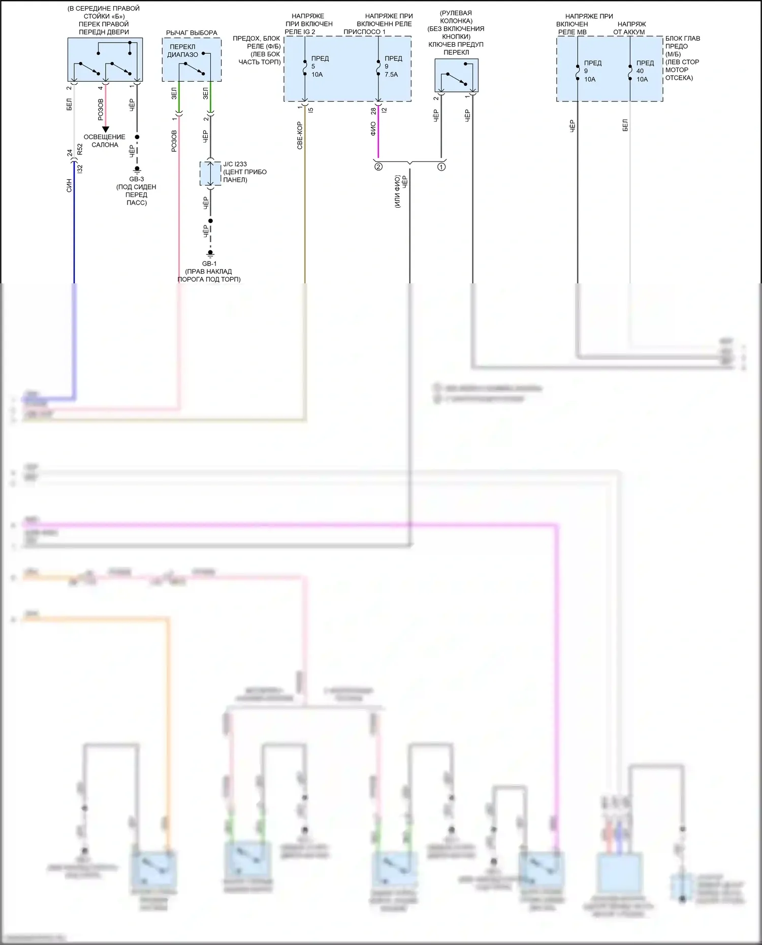 Outback Subaru BT (2019-2024): Электросхема центрального замка, без системы бесключевого доступа (4 из 5) 