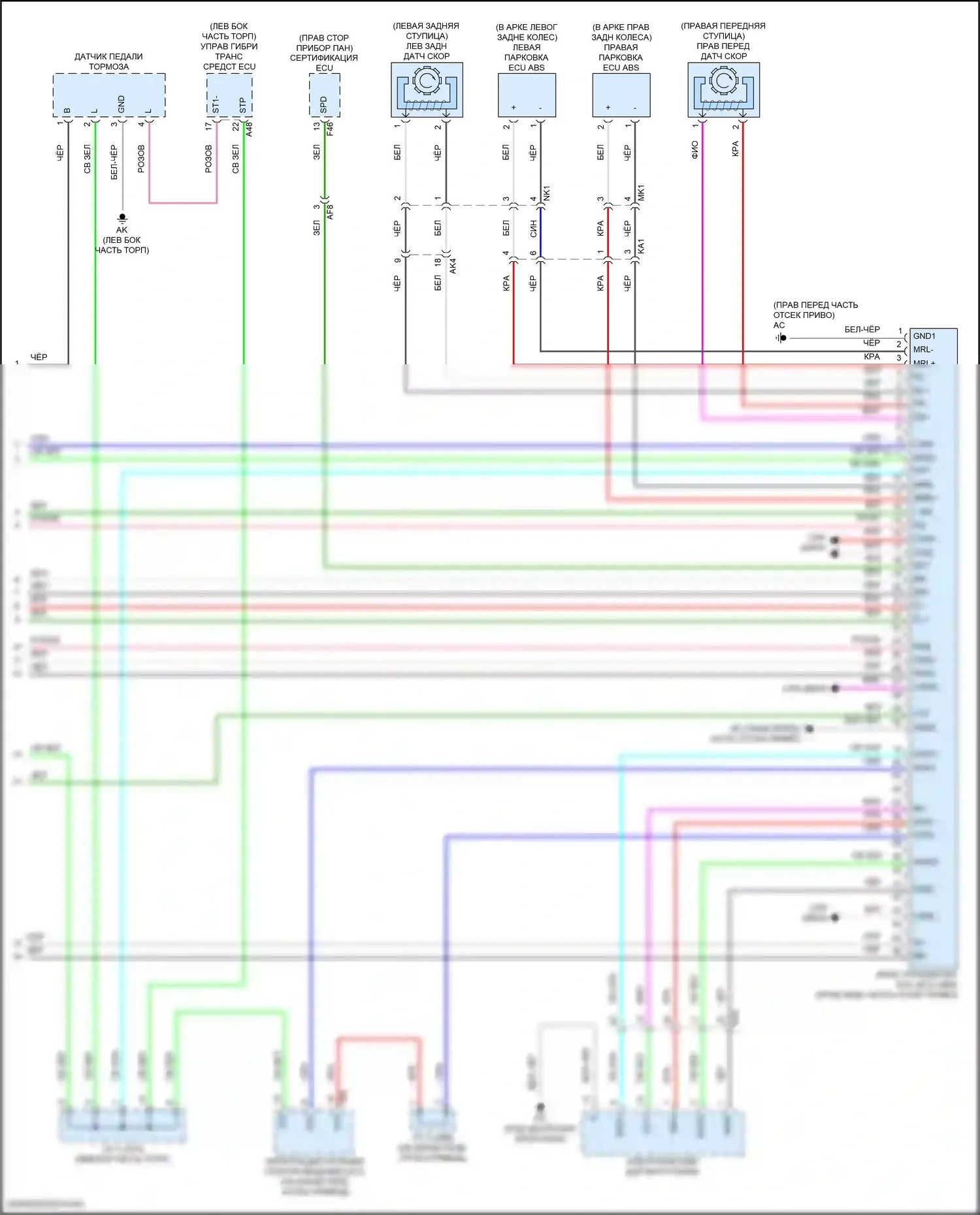 Solterra Subaru I (2022-2024): Антиблокировочная система abs электросхема (3 из 3) 