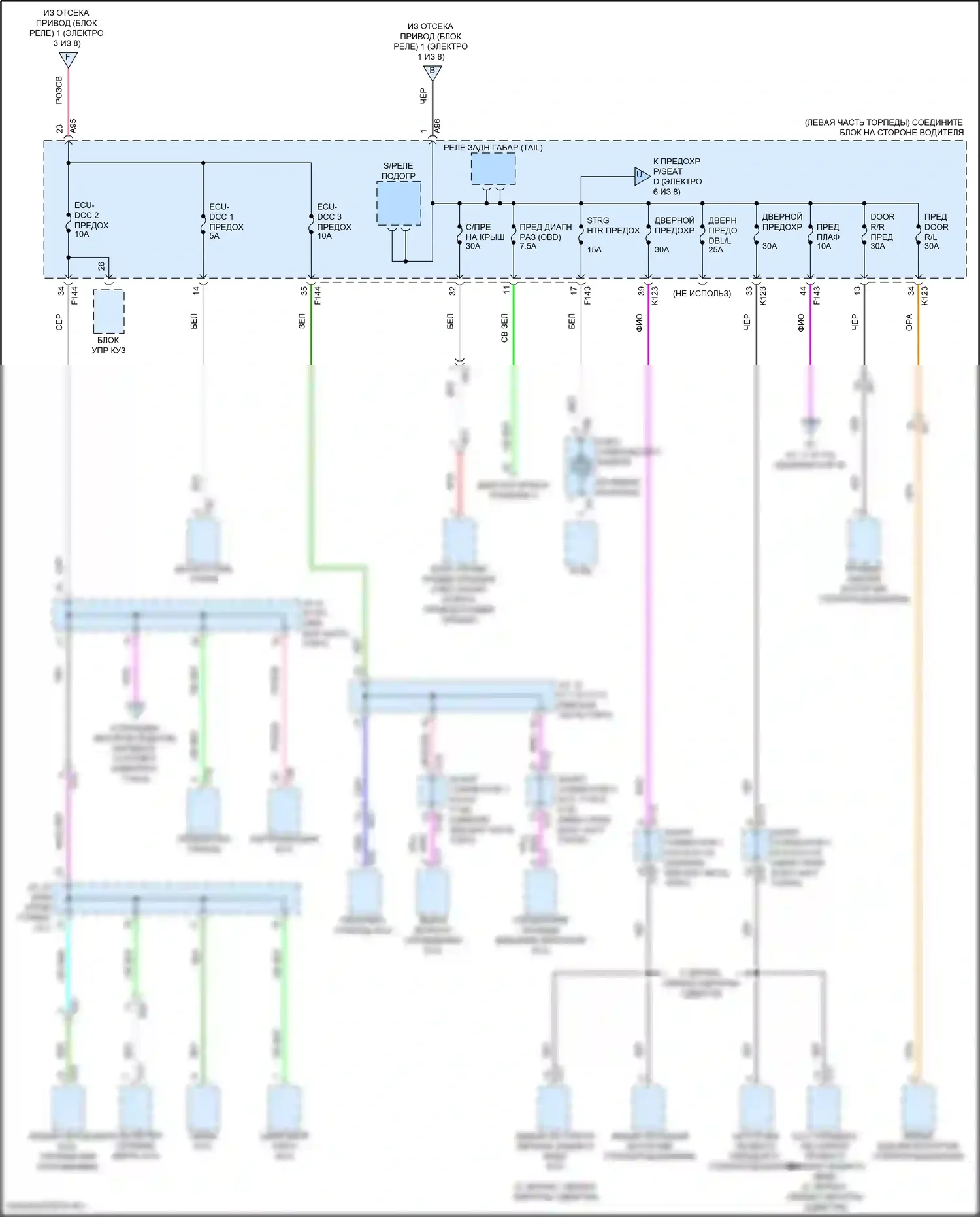 Solterra Subaru I (2022-2024): Электросхема блока предохранителей реле (5 из 8) 