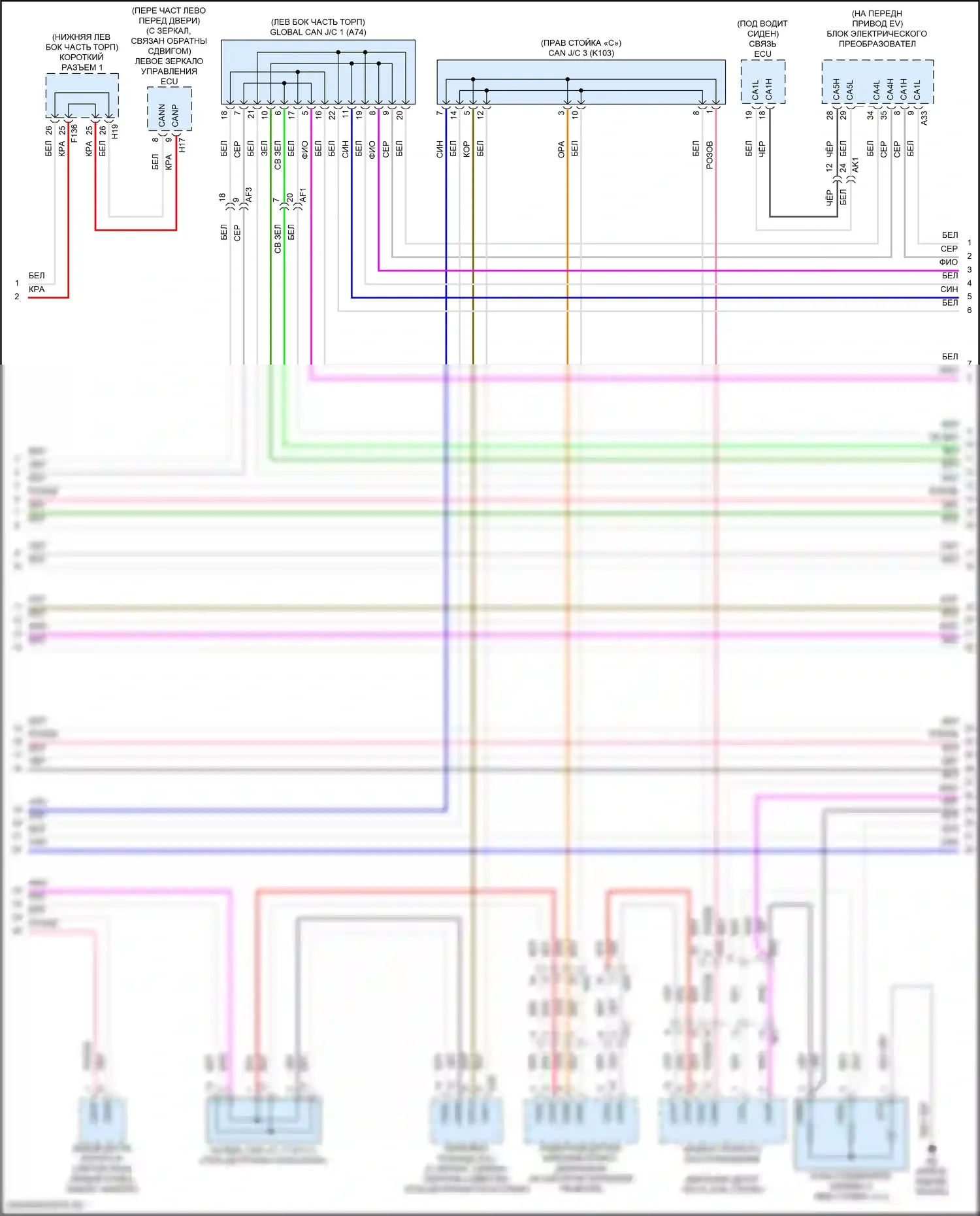 Solterra Subaru I (2022-2024): Can шина электросхема (3 из 7) 