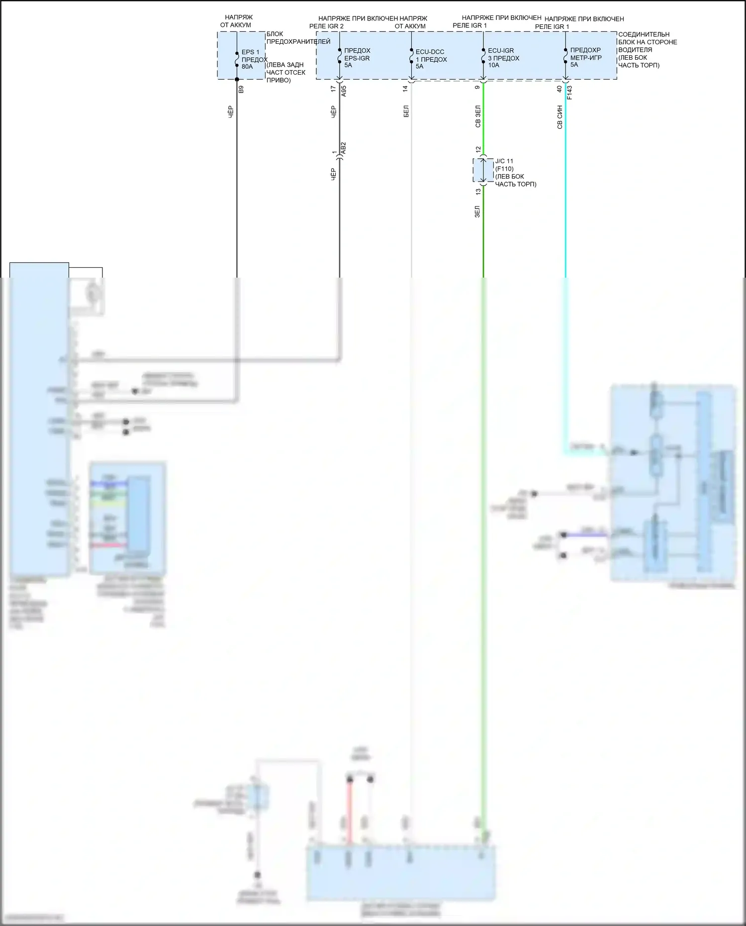 Solterra Subaru I (2022-2024): Электросхема электроусилителя руля 