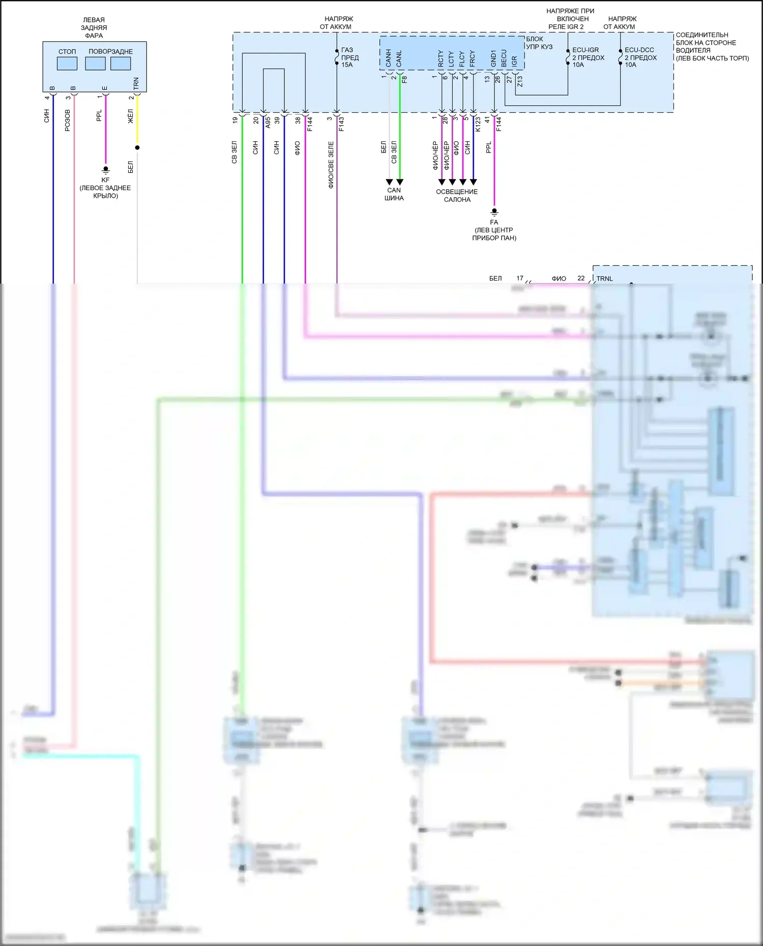 Solterra Subaru I (2022-2024): Электросхема фар и фонарей (3 из 3) 