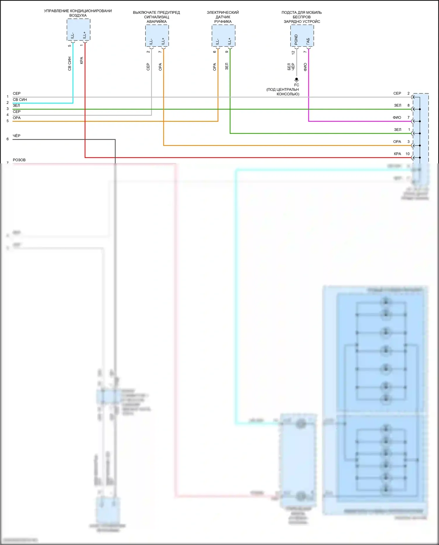 Solterra Subaru I (2022-2024): Электросхема подсветки приборной панели (3 из 3) 