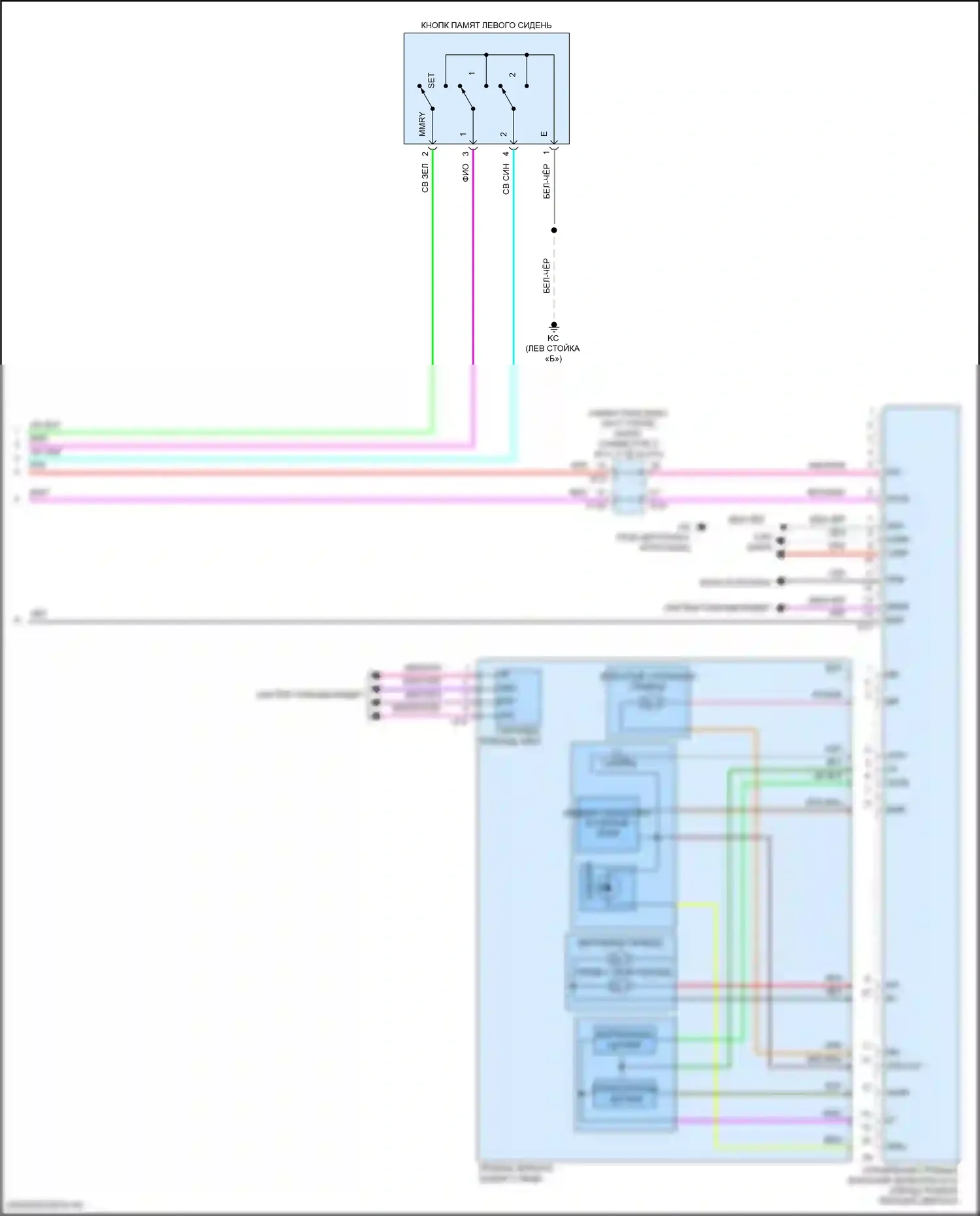 Solterra Subaru I (2022-2024): Электросхема памяти зеркал (3 из 3) 