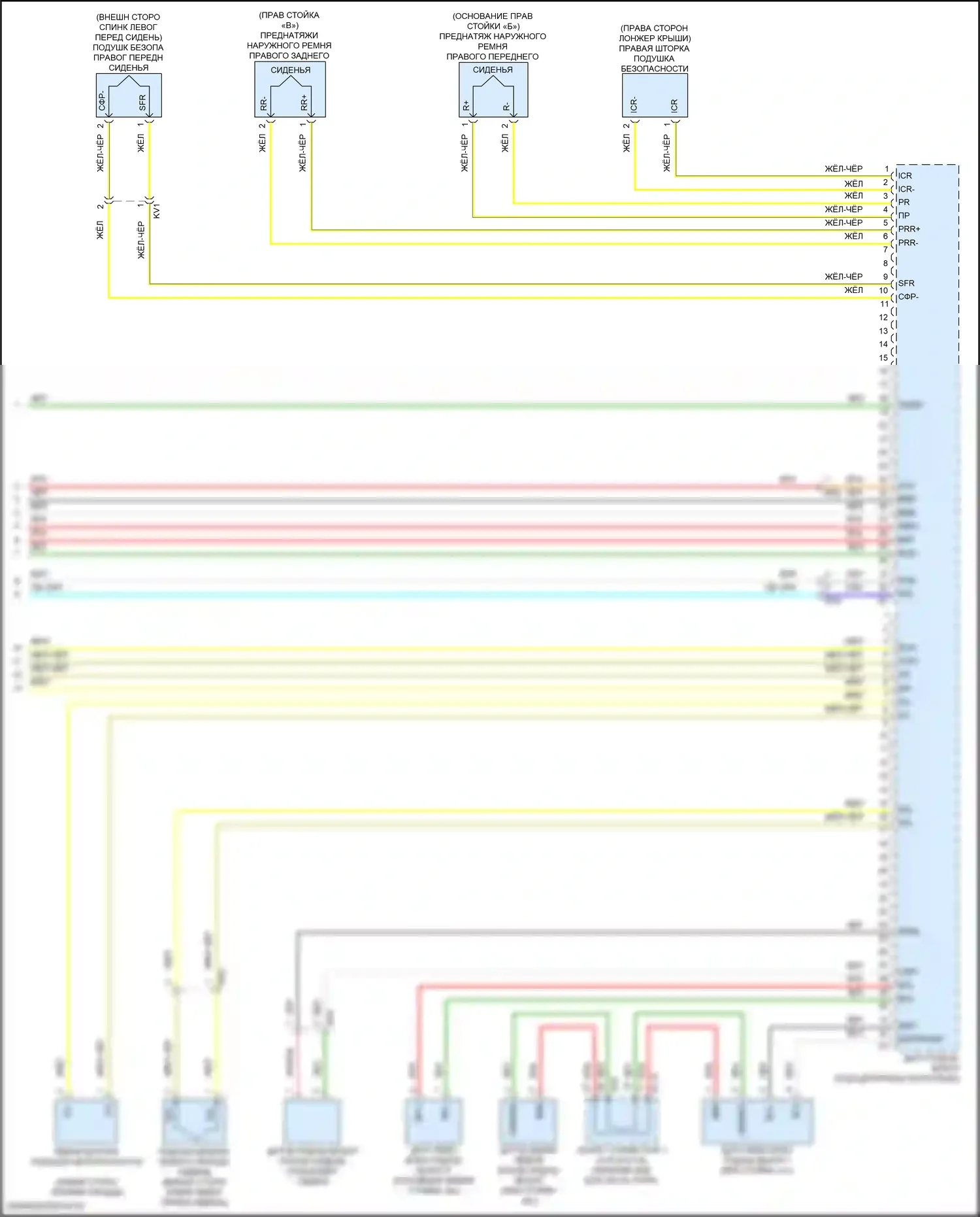 Solterra Subaru I (2022-2024): Электросхема подушек безопасности (3 из 3) 