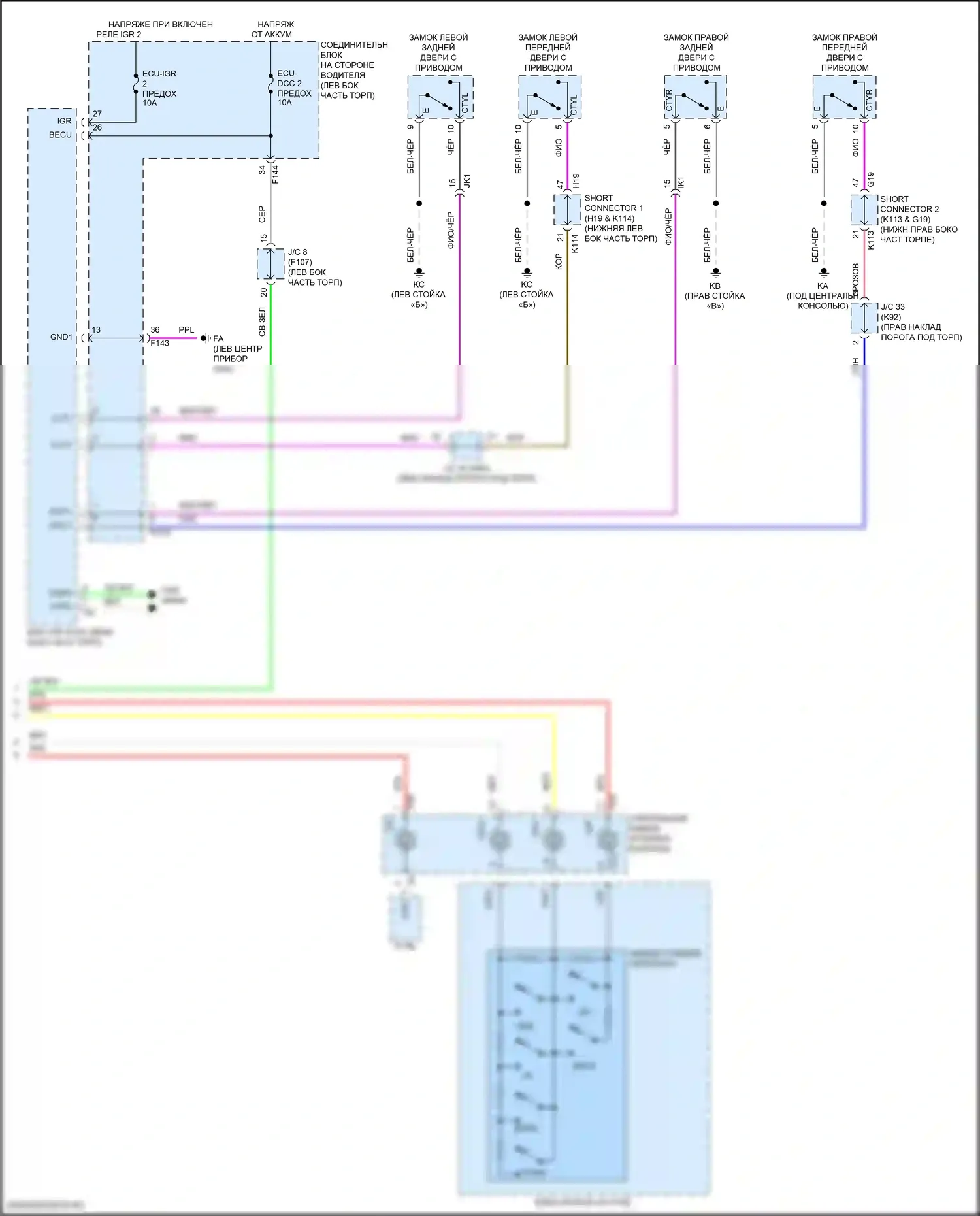 Solterra Subaru I (2022-2024): Электросхема приборной панели (3 из 3) 