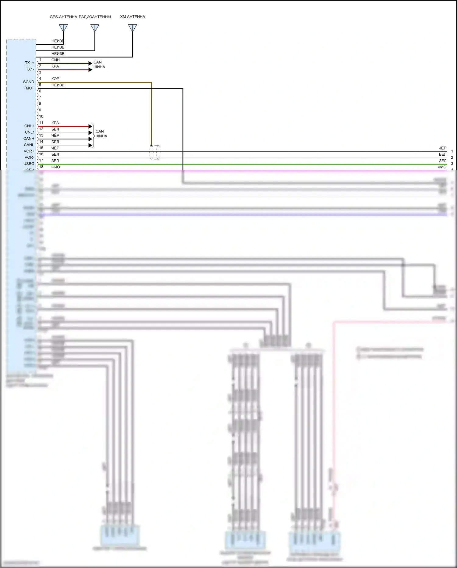 Solterra Subaru I (2022-2024): Электросхема навигации, со встроенным усилителем (1 из 4) 