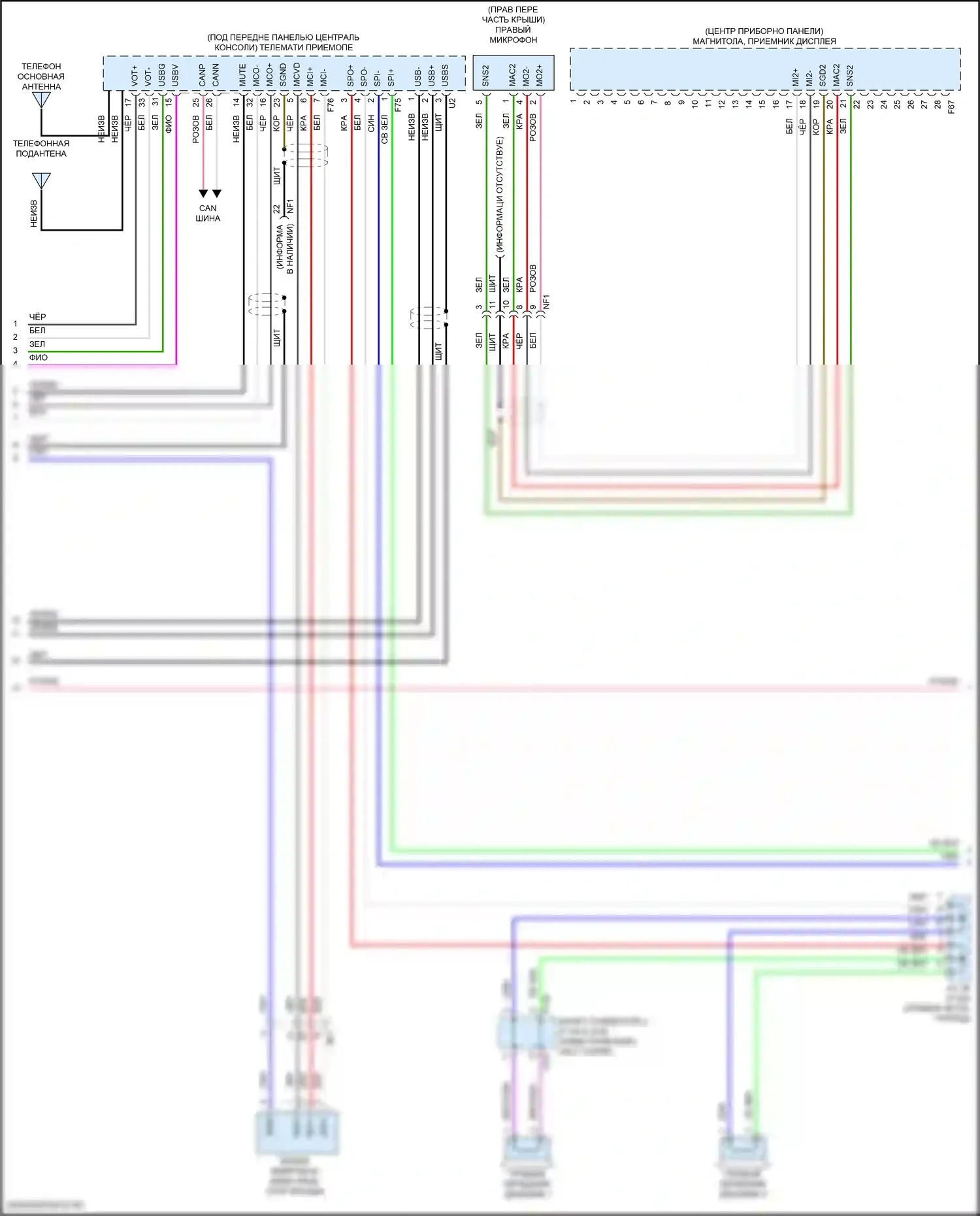 Solterra Subaru I (2022-2024): Электросхема навигации, со встроенным усилителем (2 из 4) 