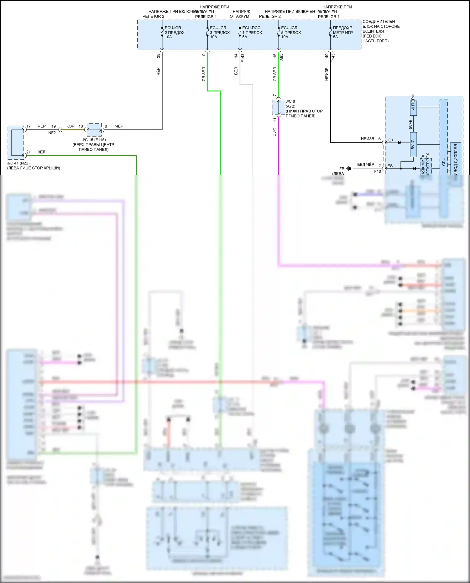 Solterra Subaru I (2022-2024): Электросхема сигнализации о выезде с полосы движения 