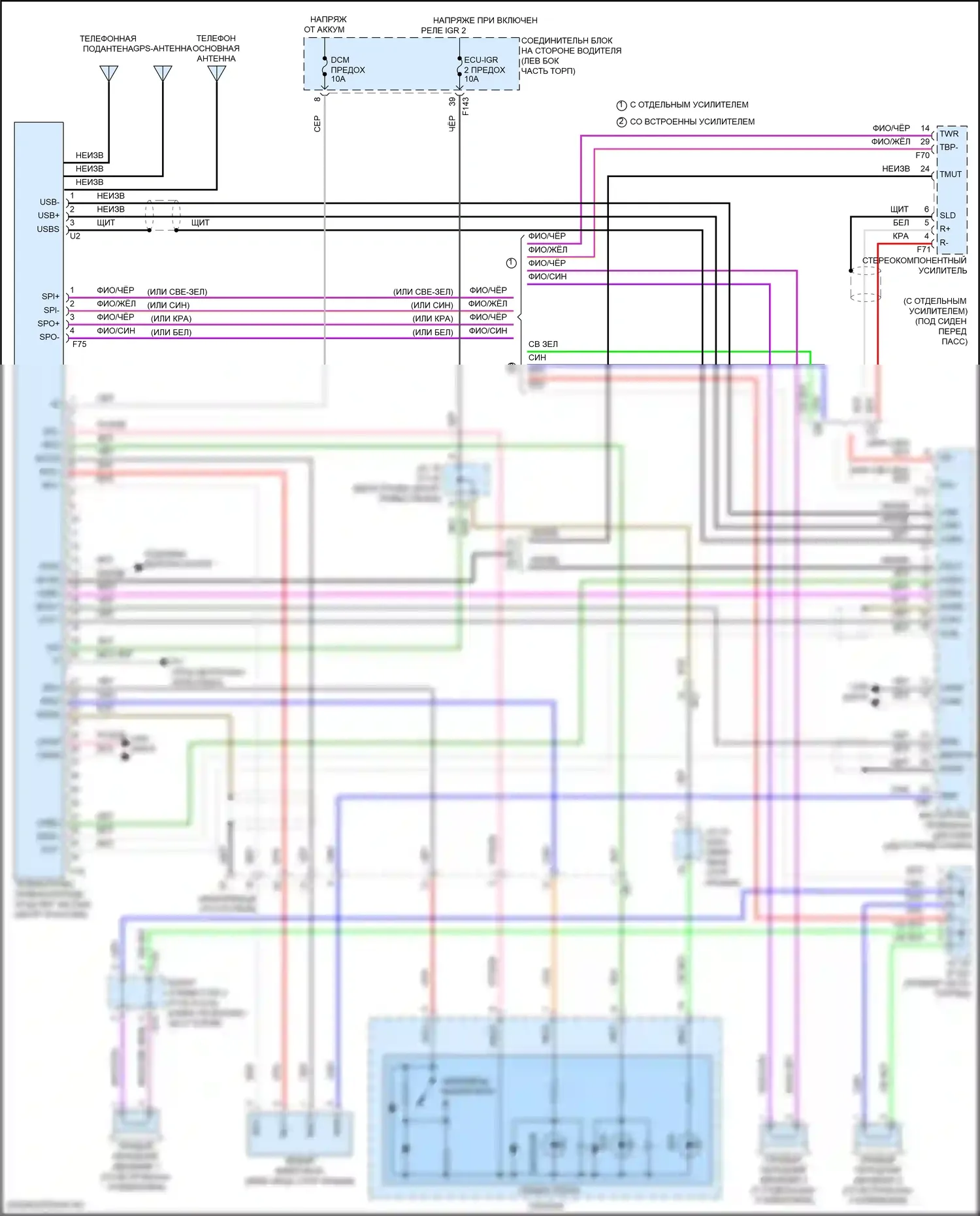 Solterra Subaru I (2022-2024): Электросхема телематики 