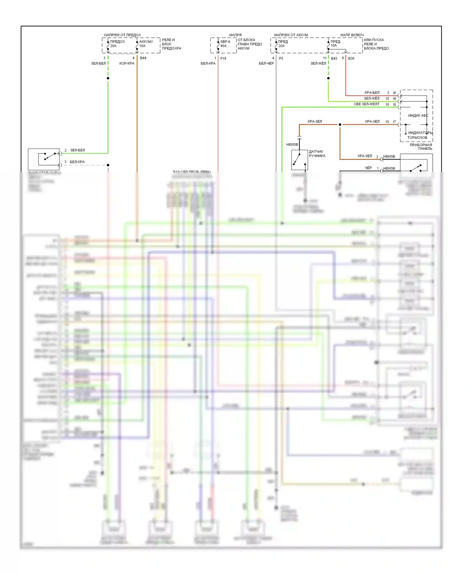 SVX Subaru I (1991-1997): Электросхемы антиблокировочной системы abs 